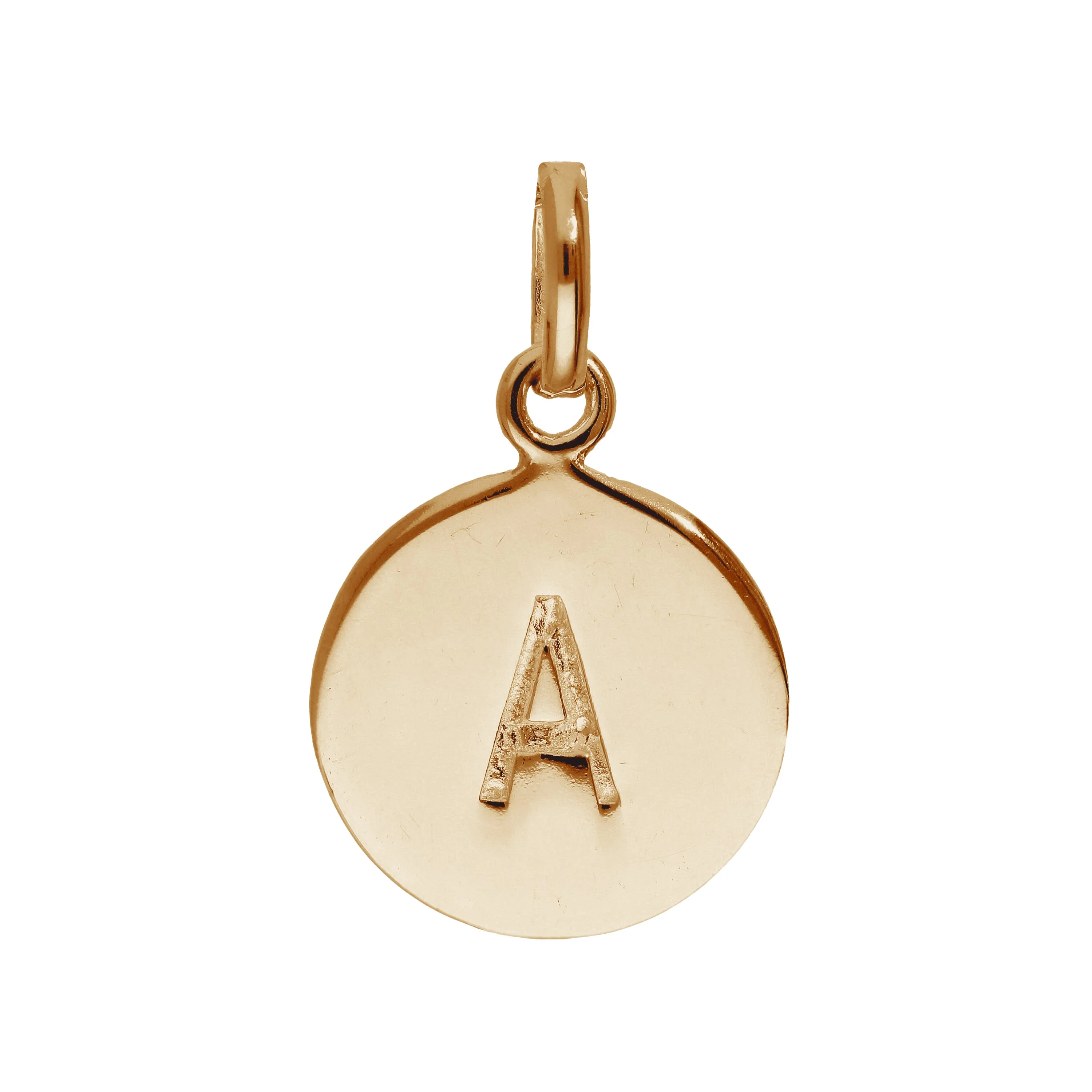 Rose Gold Plated Sterling Silver Engravable Letter A-Z Charm - Image 22