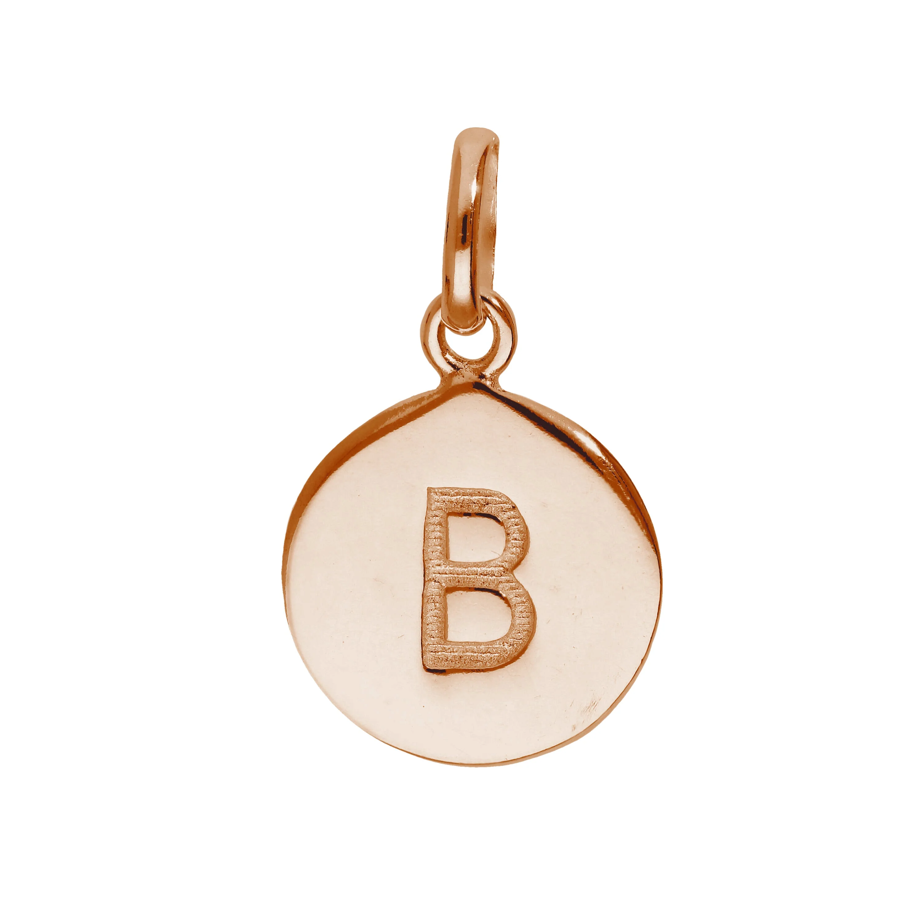 Rose Gold Plated Sterling Silver Engravable Letter A-Z Charm - Image 26
