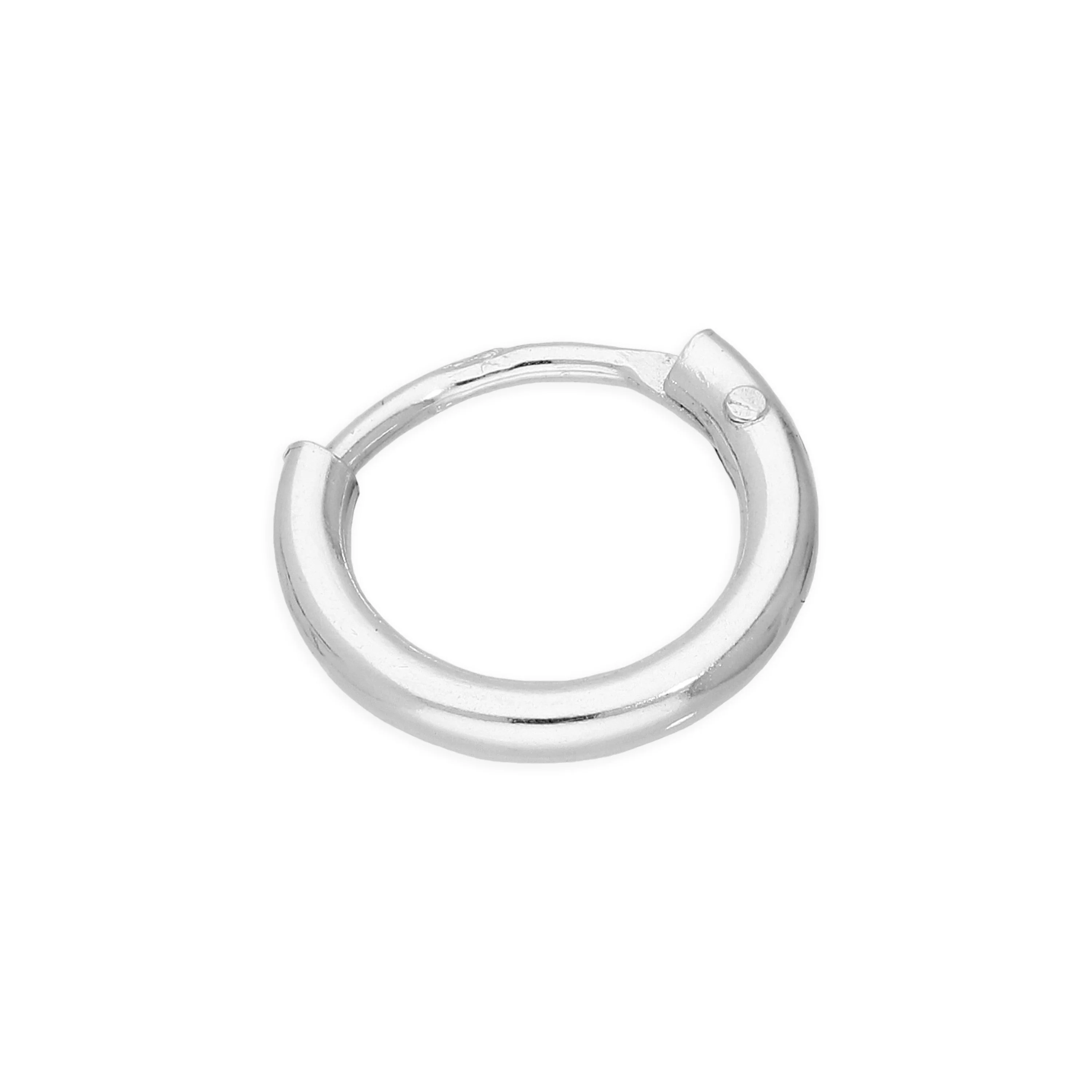 Single Sterling Silver 8mm Hinged Hoop Earring
