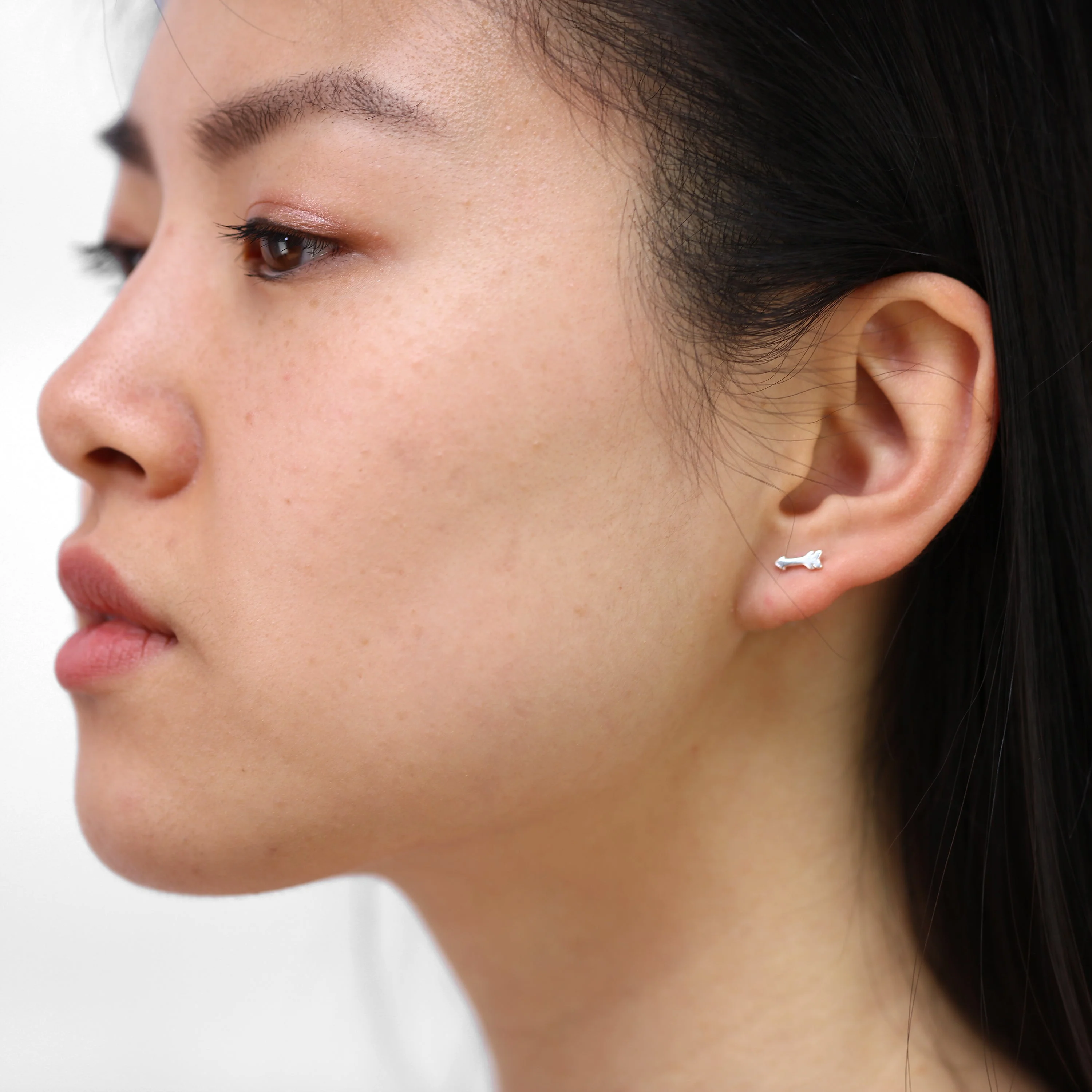 Small Sterling Silver Arrow Stud Earrings - Image 2