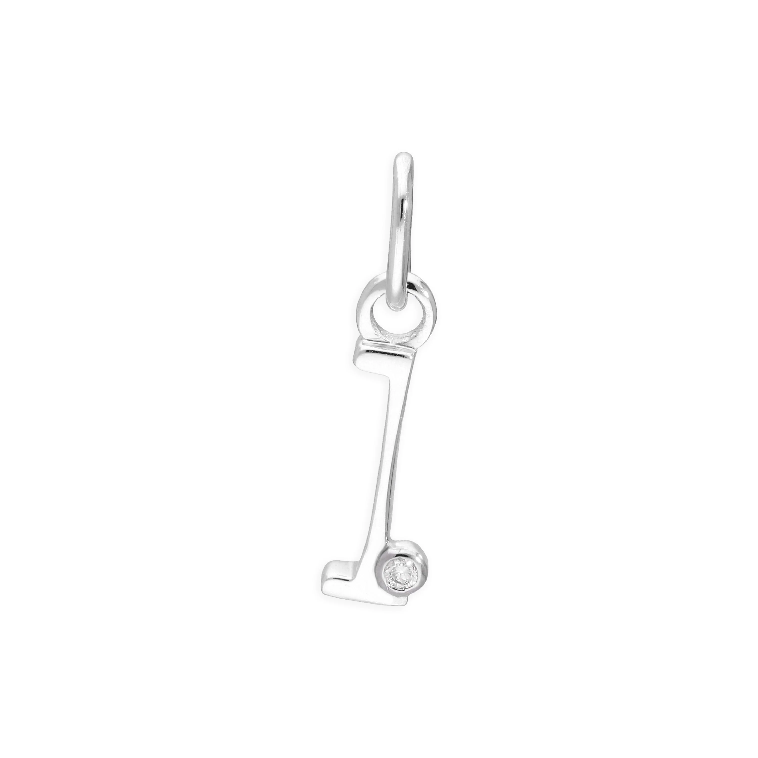 Sterling Silver 0.4pts Diamond Alphabet Letter Pendant A - Z - Image 11