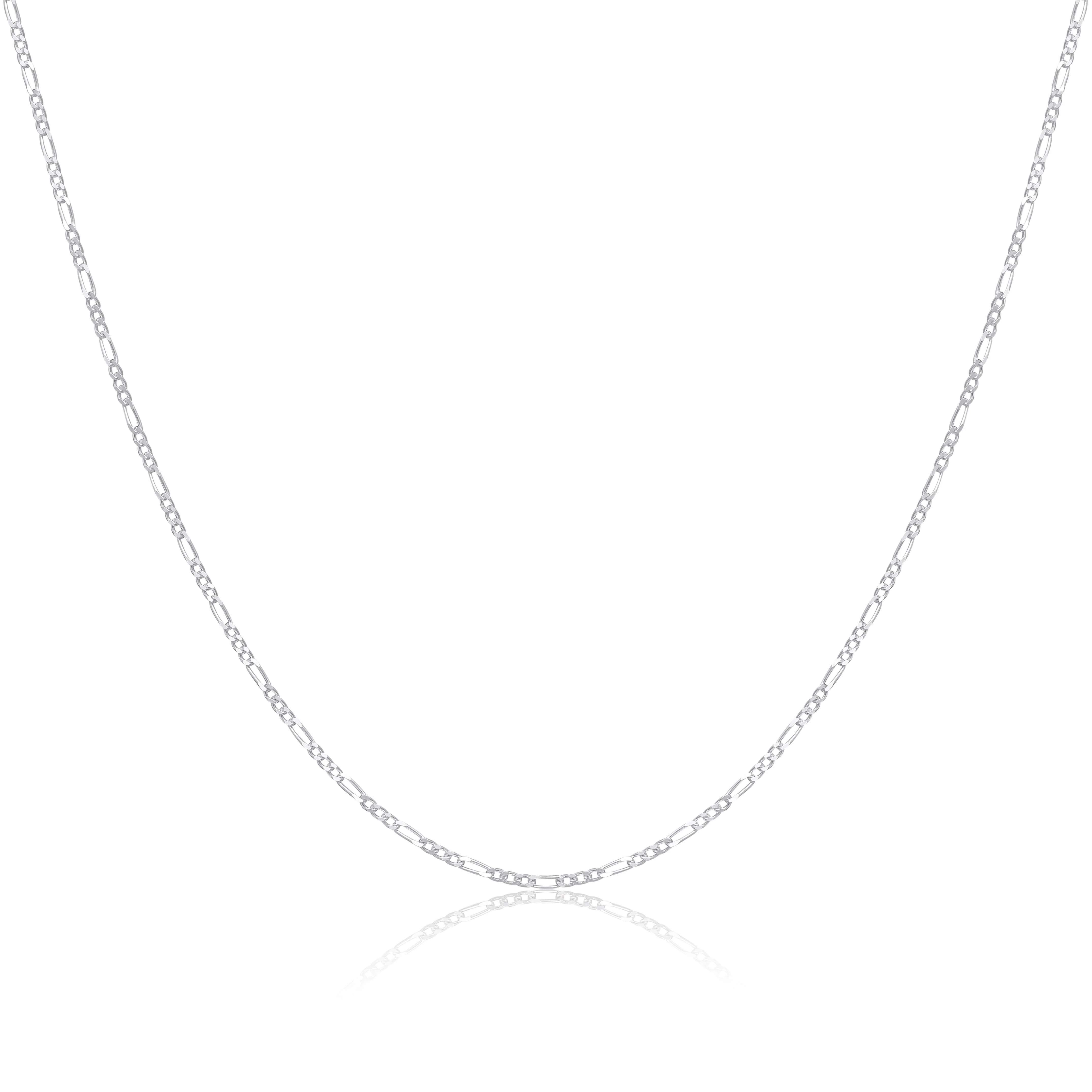 Sterling Silver 1.3mm Figaro Chain 14 - 32 Inches