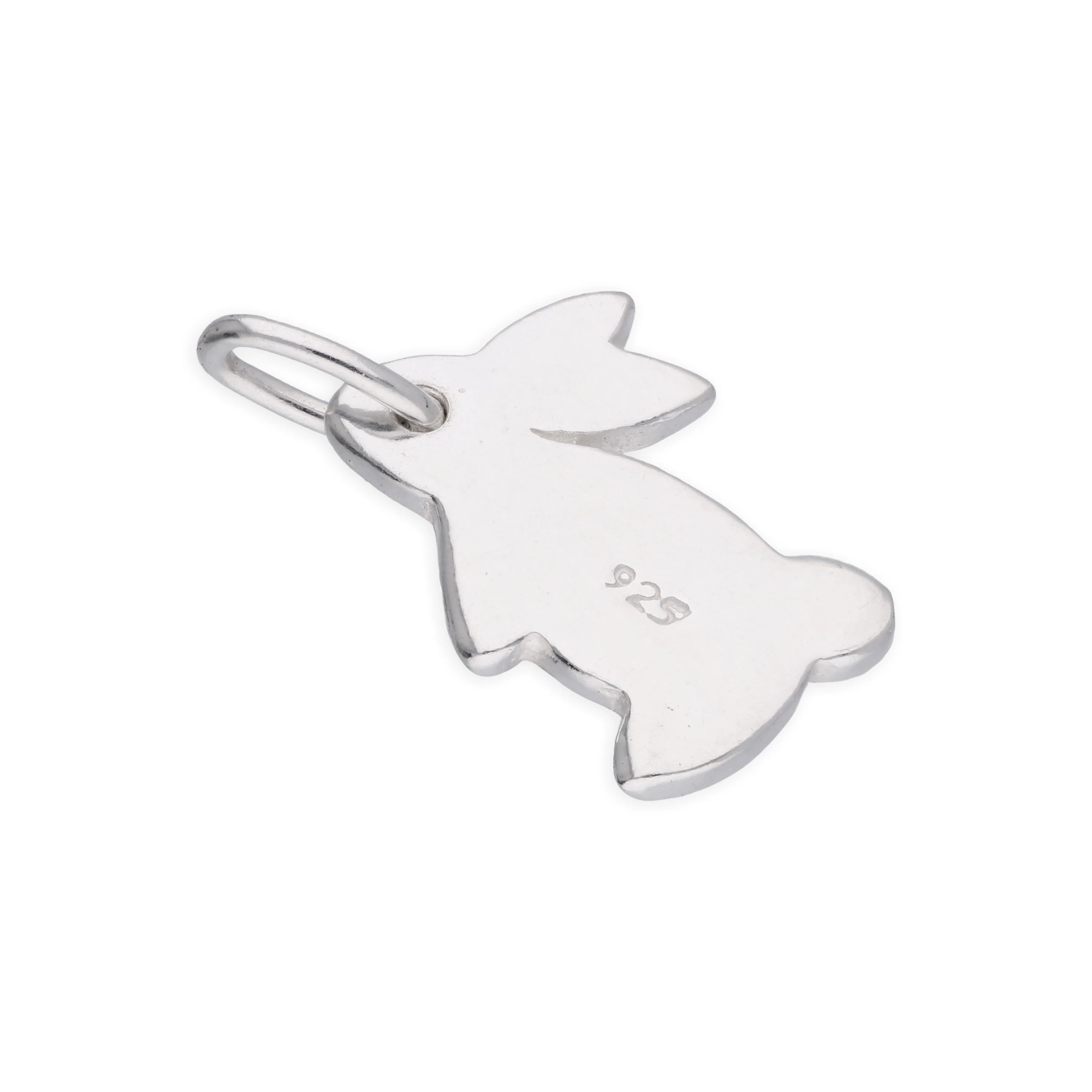 Sterling Silver 2D Flat Rabbit Charm - Image 2