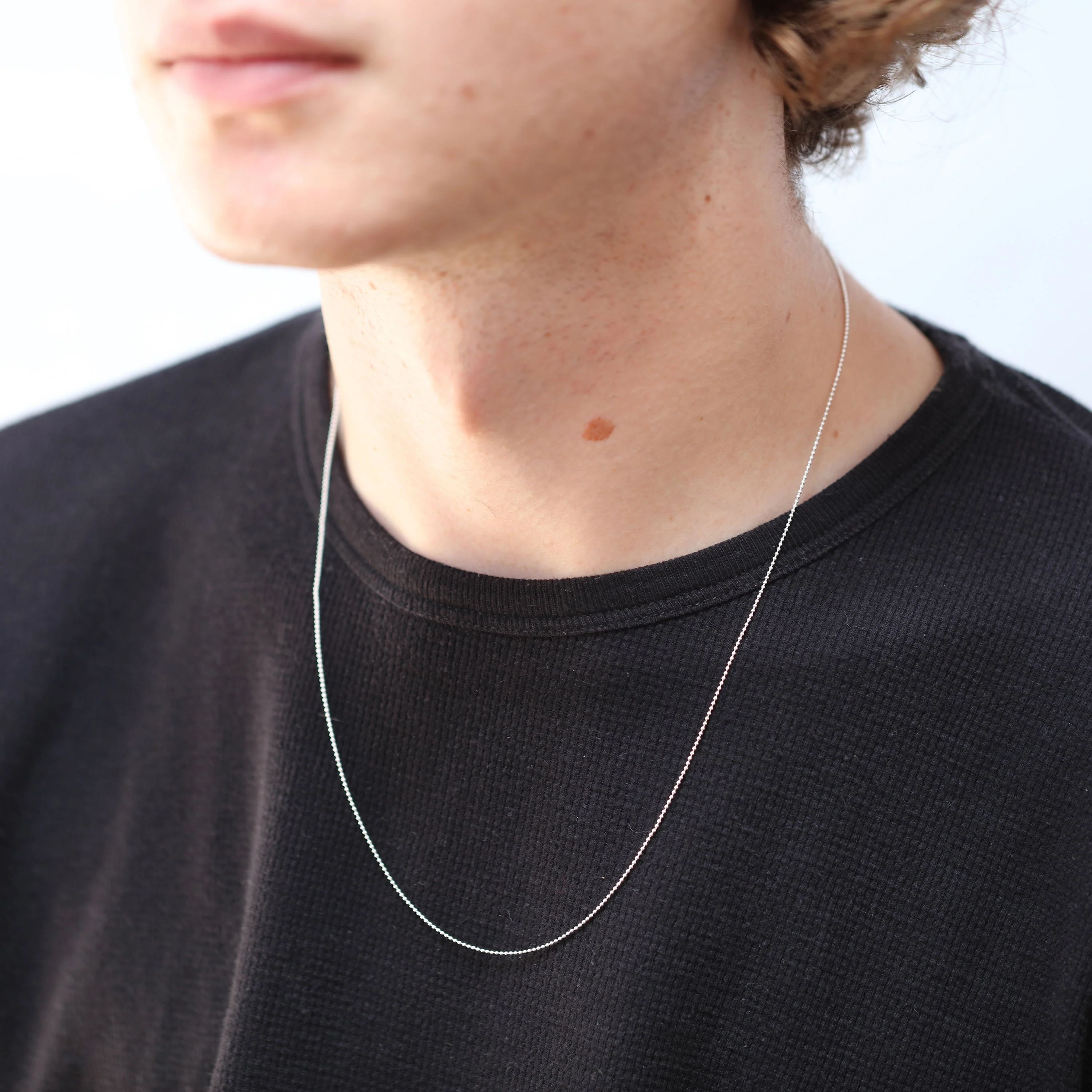 Sterling Silver 2mm Bead Chain - Image 2