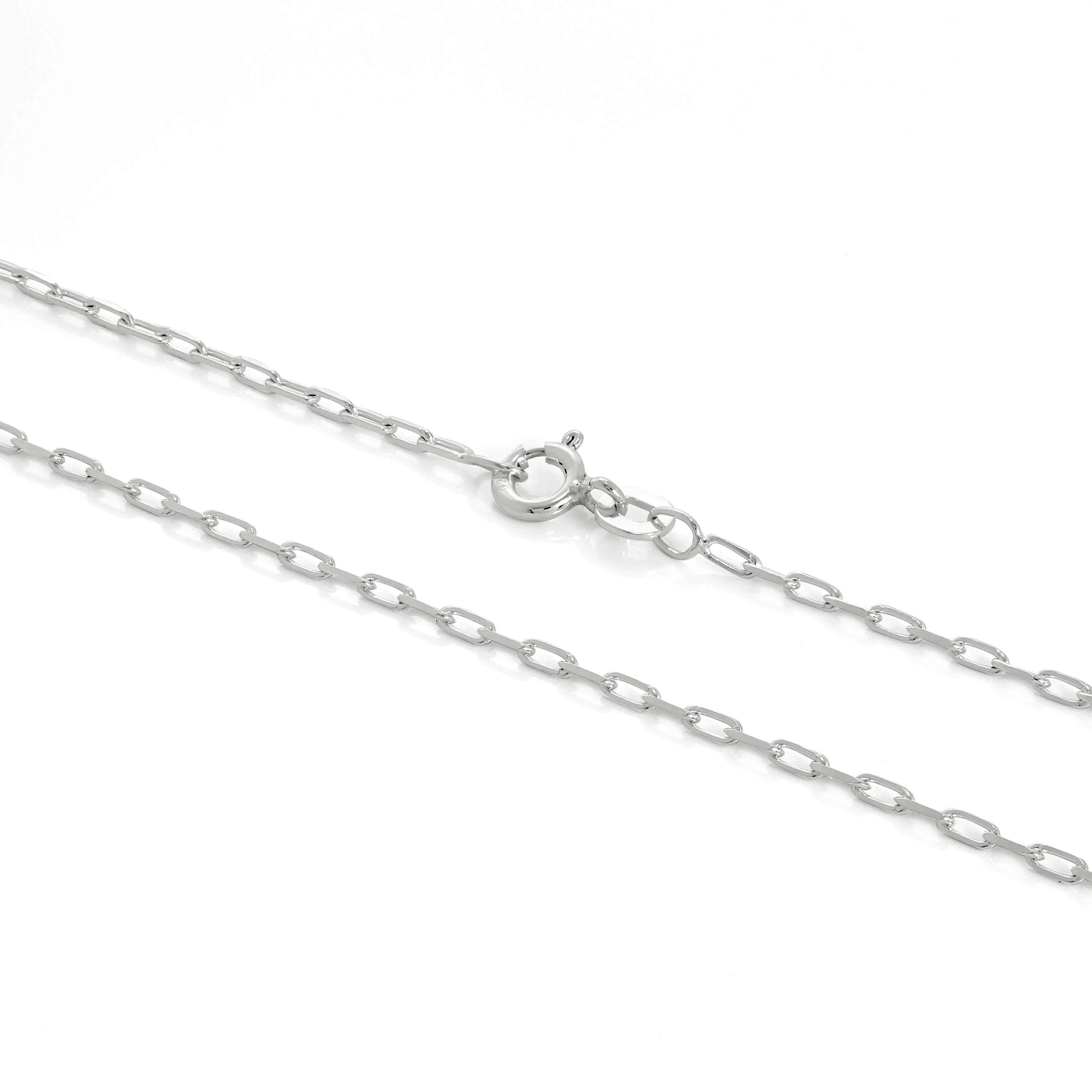 Sterling Silver 2mm Long Link Cable Chain 16 - 24 Inches - Image 2