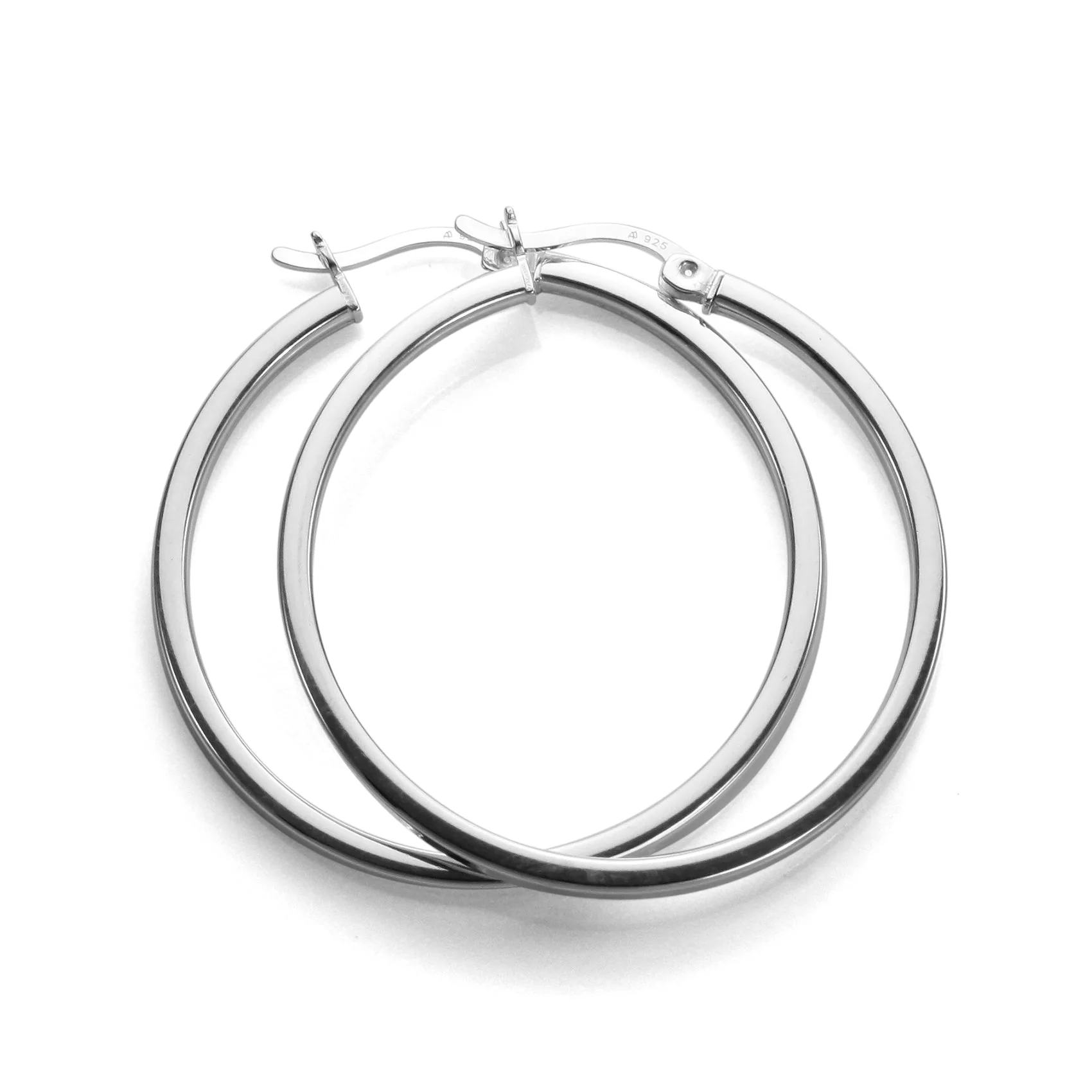Sterling Silver 2mm Square Tube Hoop Earrings - Image 6