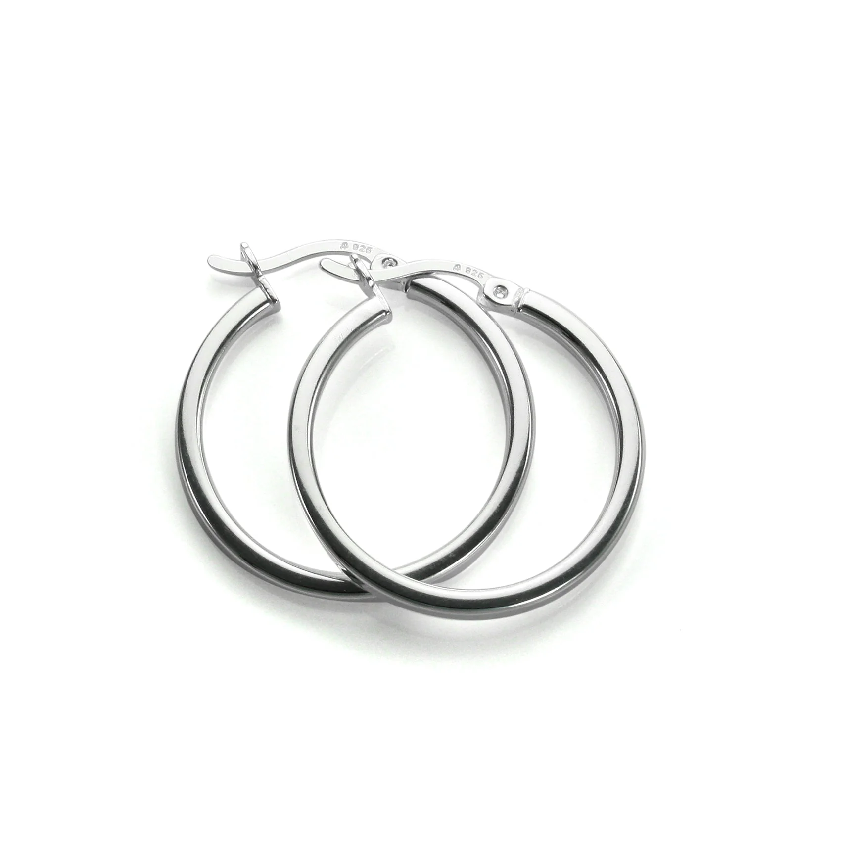 Sterling Silver 2mm Square Tube Hoop Earrings - Image 8
