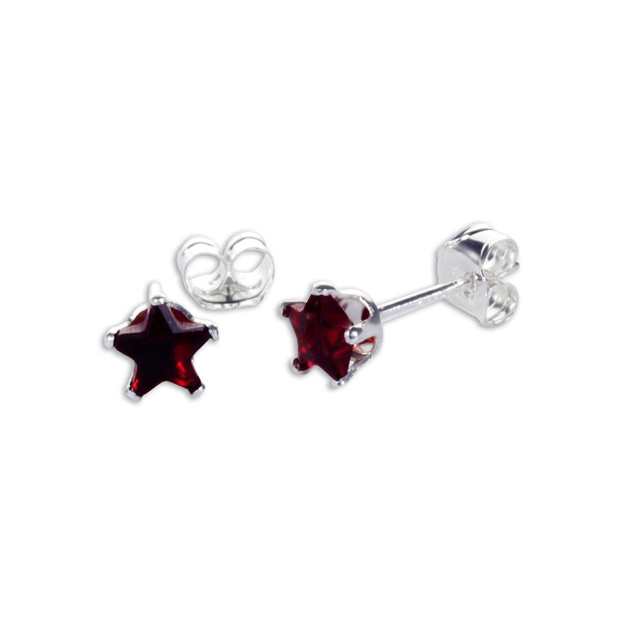 Sterling Silver 4mm Star CZ Stud Earrings - Image 13