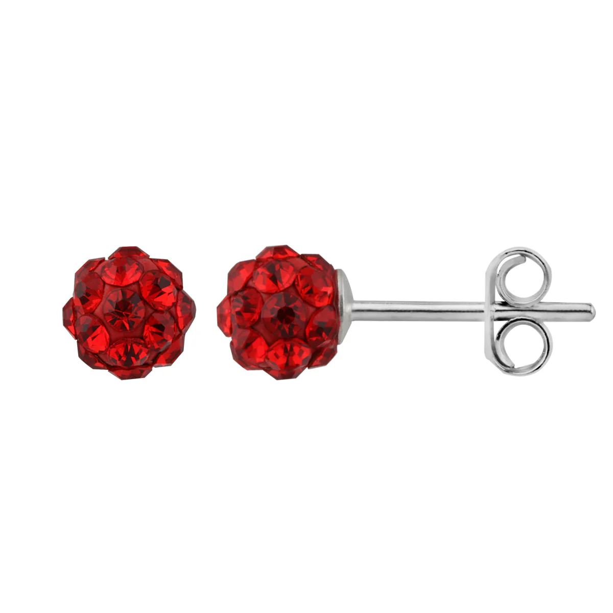 Sterling Silver & 5mm Colour CZ Crystal Ball Stud Earrings - Image 4