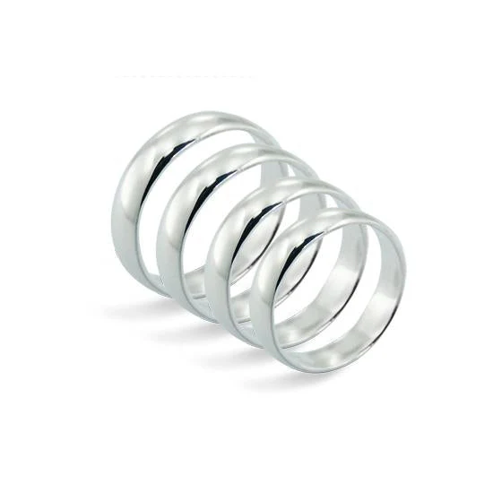 Sterling Silver 5mm Round Wedding Band