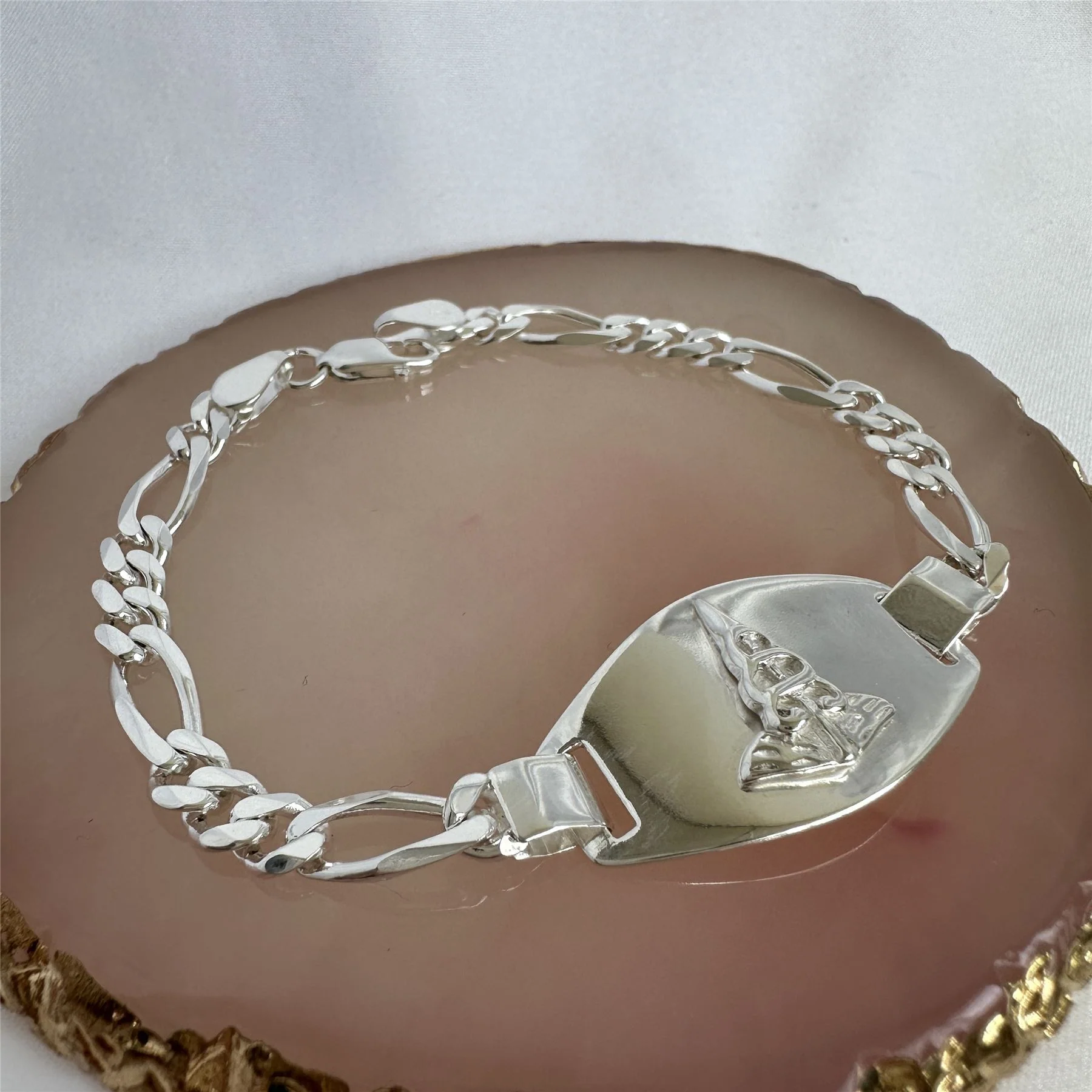 Sterling Silver 6mm Curb Engravable Medical Alert Bracelet 7.5 Inches - Image 7