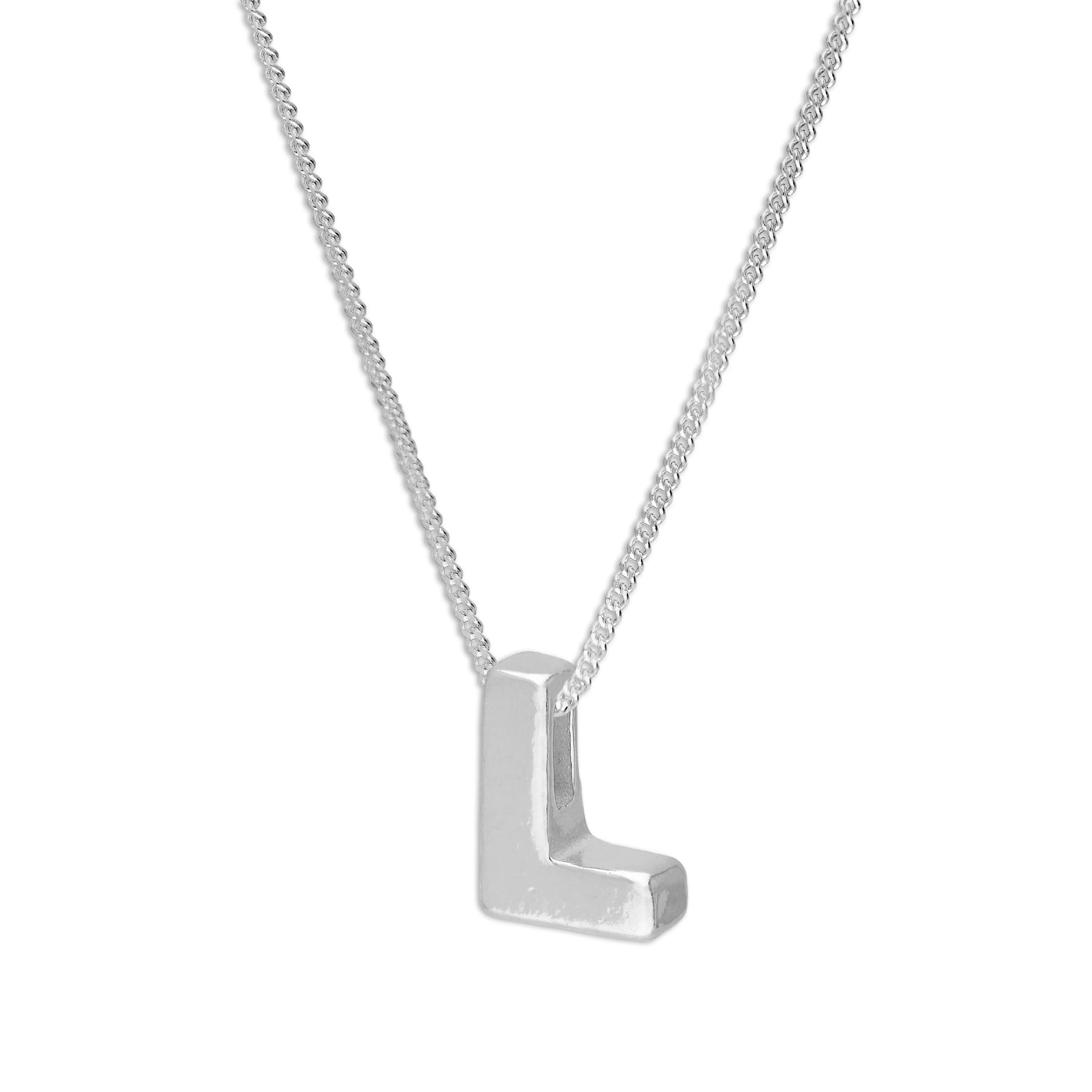 Sterling Silver Alphabet Letter Threader Bead 18 Inch Necklace A - Z - Image 19
