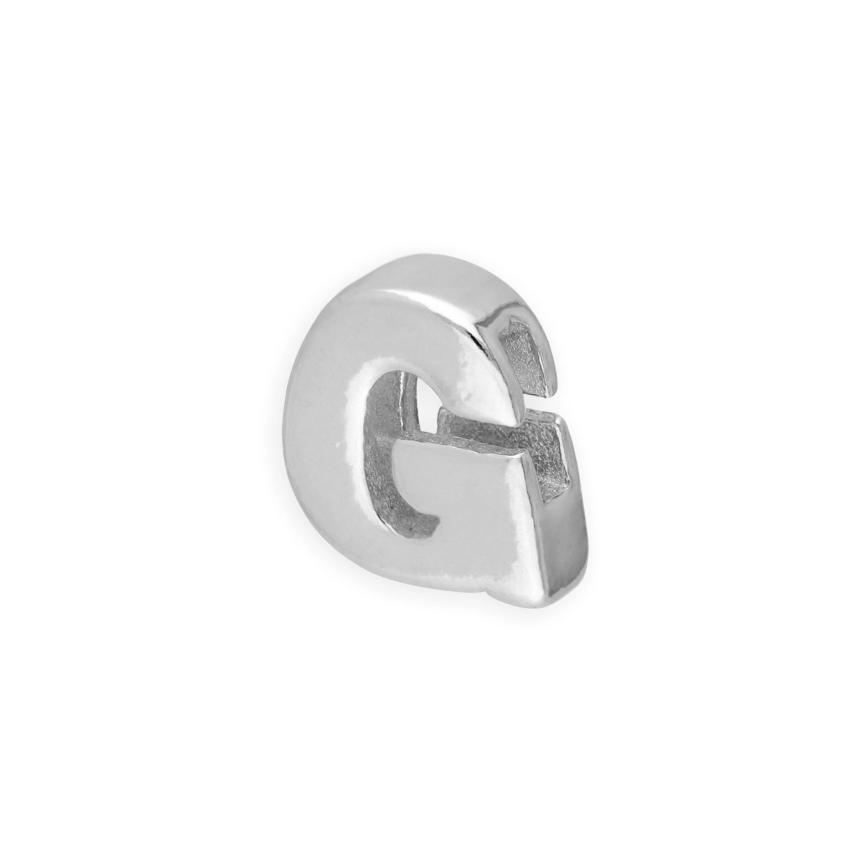 Sterling Silver Alphabet Letter Threader Bead A - Z - Image 12