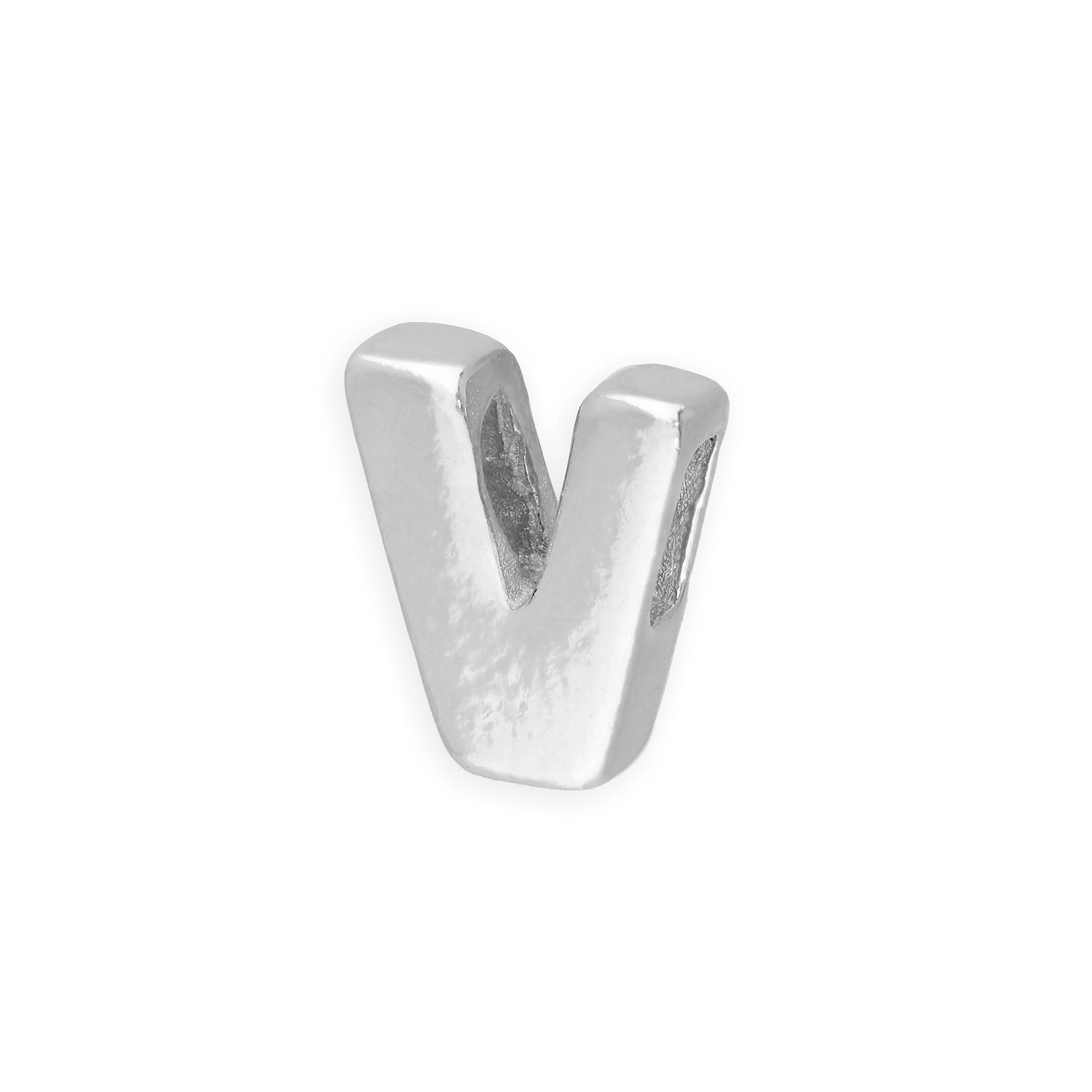 Sterling Silver Alphabet Letter Threader Bead A - Z - Image 22