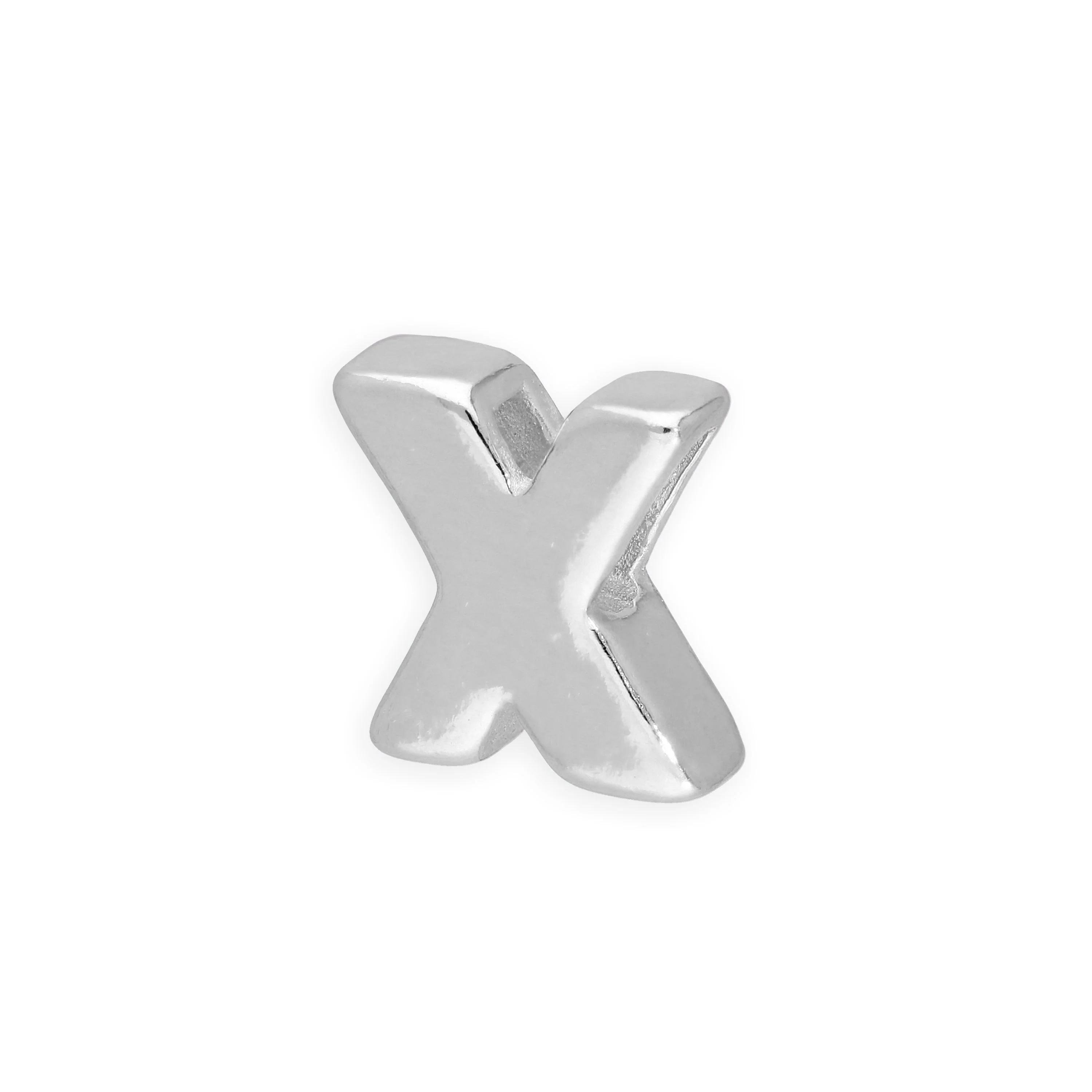 Sterling Silver Alphabet Letter Threader Bead A - Z - Image 24