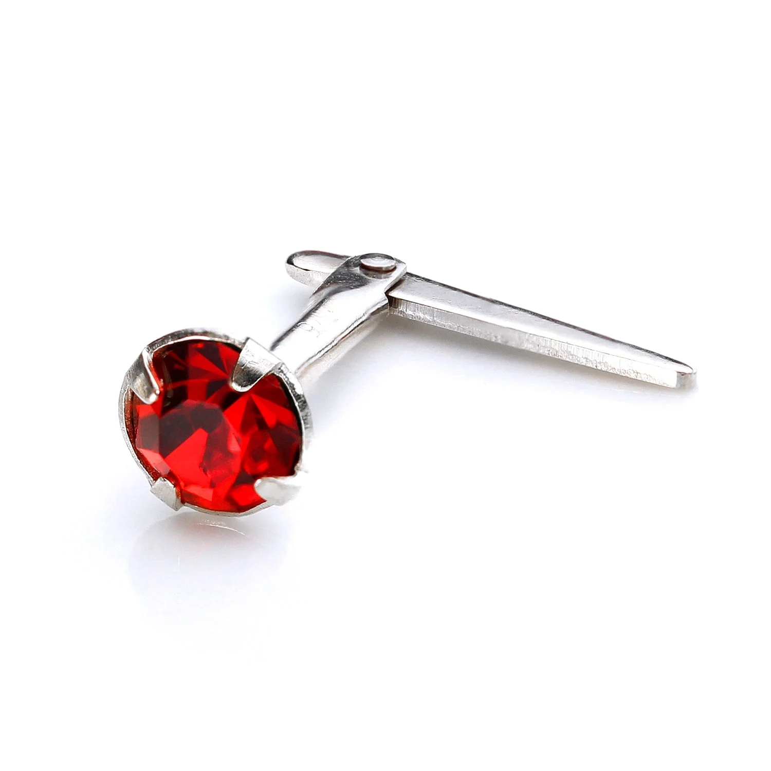 Sterling Silver Andralok Nose Stud with 3mm Crystal - Image 11