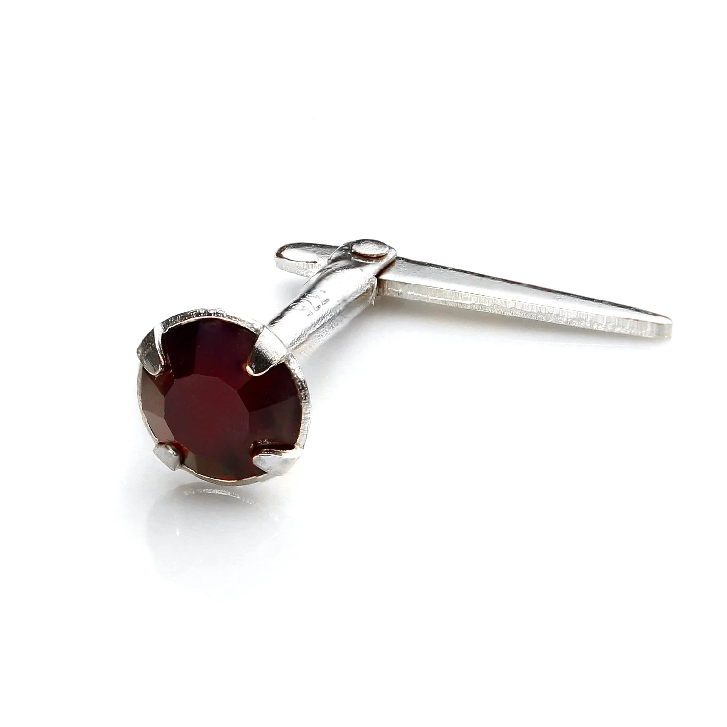 Sterling Silver Andralok Nose Stud with 3mm Crystal - Image 18
