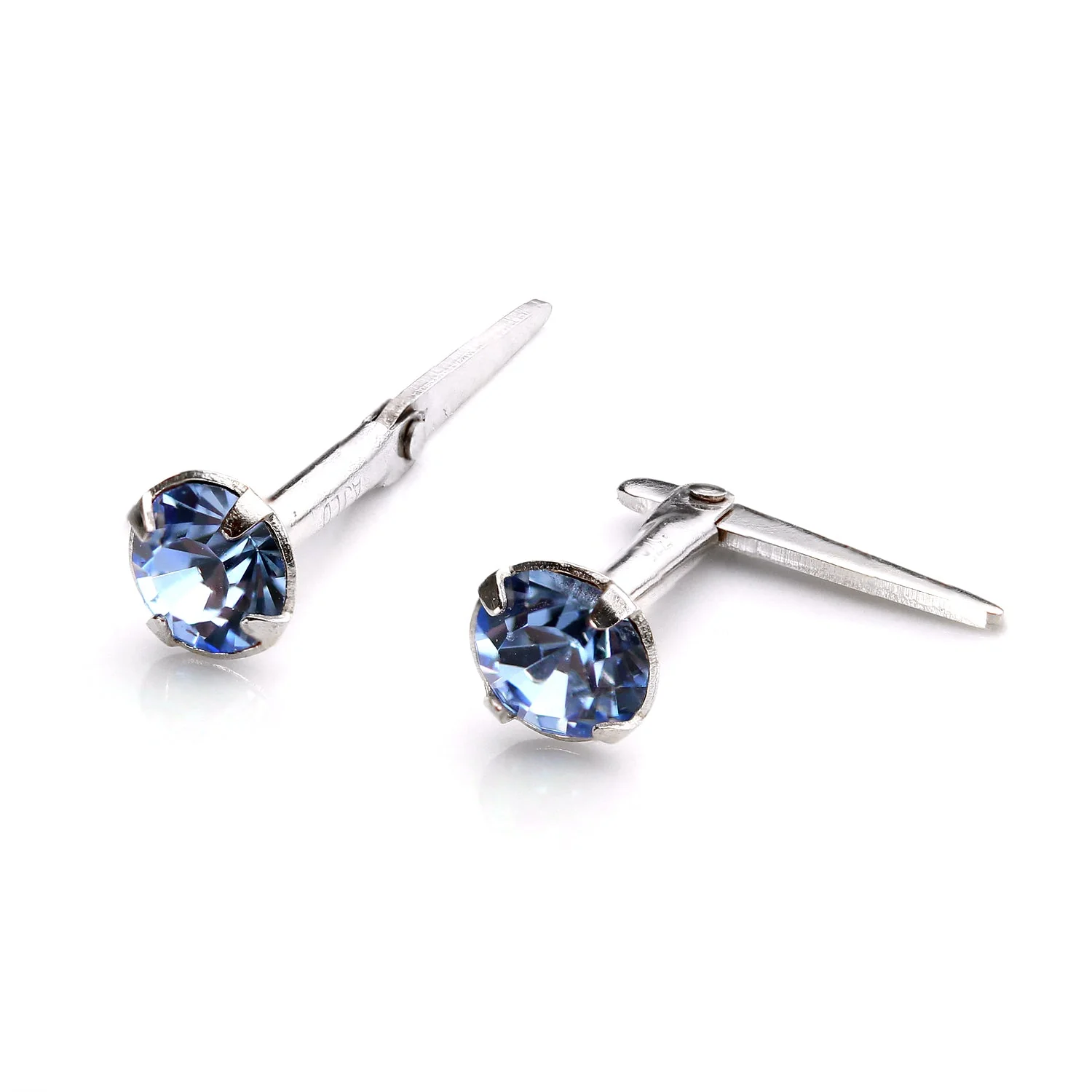 Sterling Silver Andralok Stud Earrings with 3mm Crystal - Image 9