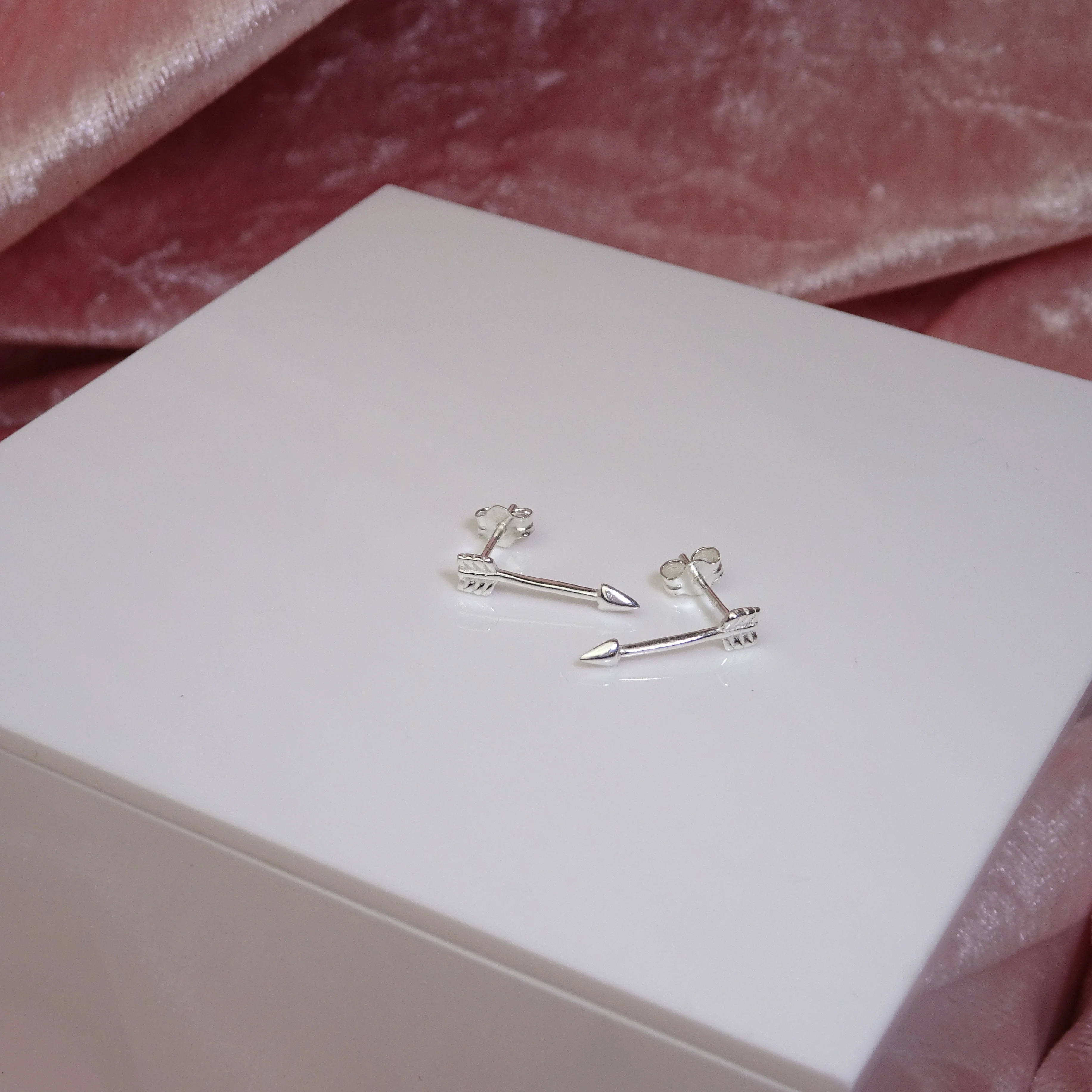 Sterling Silver Arrow Stud Earrings - Image 3