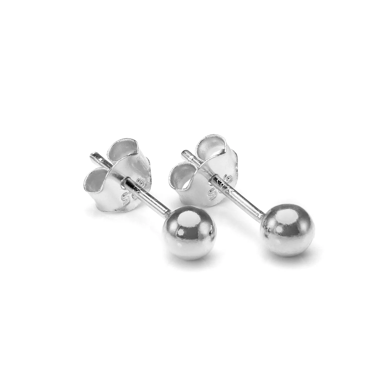 Sterling Silver Ball Stud Earrings - Image 7