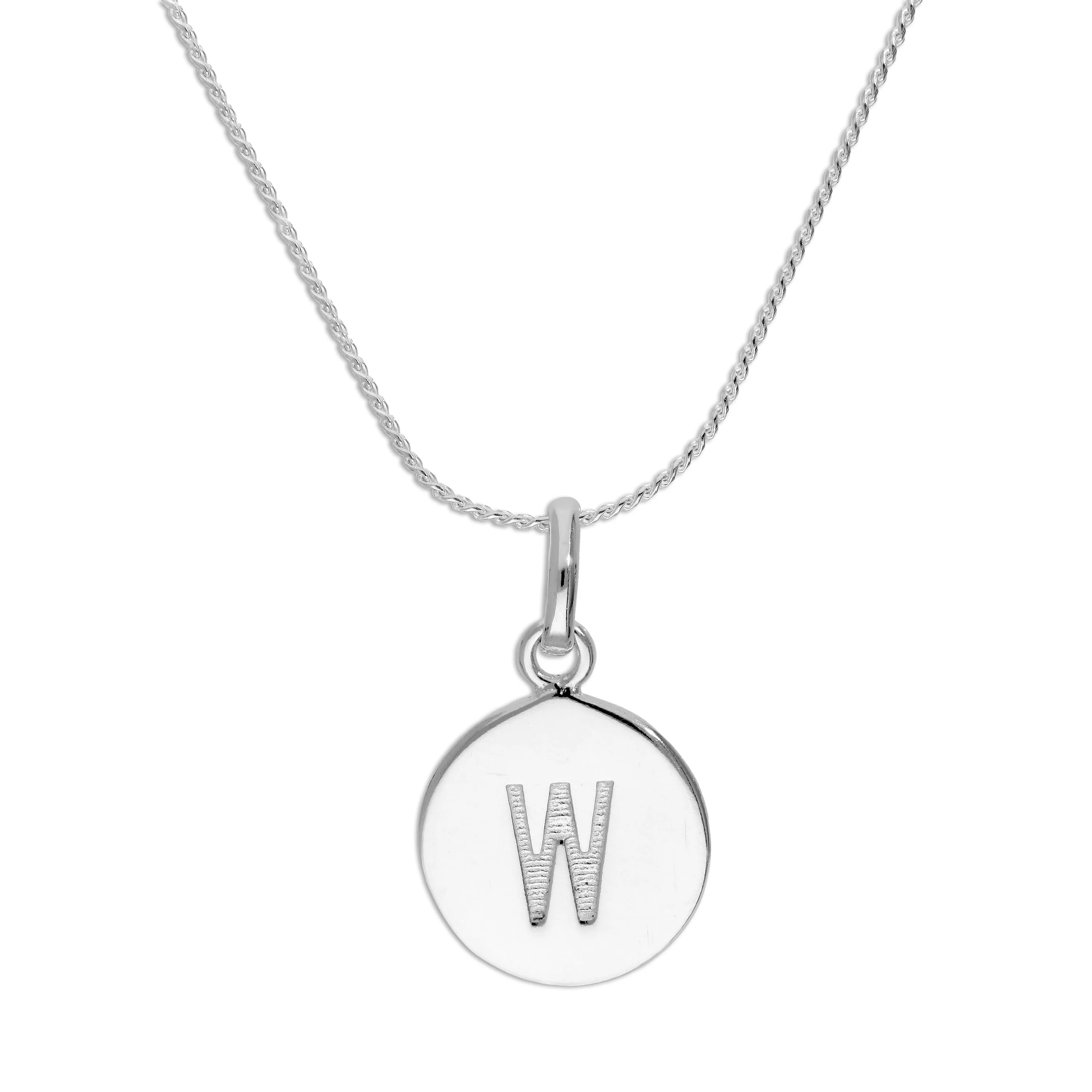 Sterling Silver Black Filled Initial Letter Necklace A - Z 16 - 22 Inches - Image 21