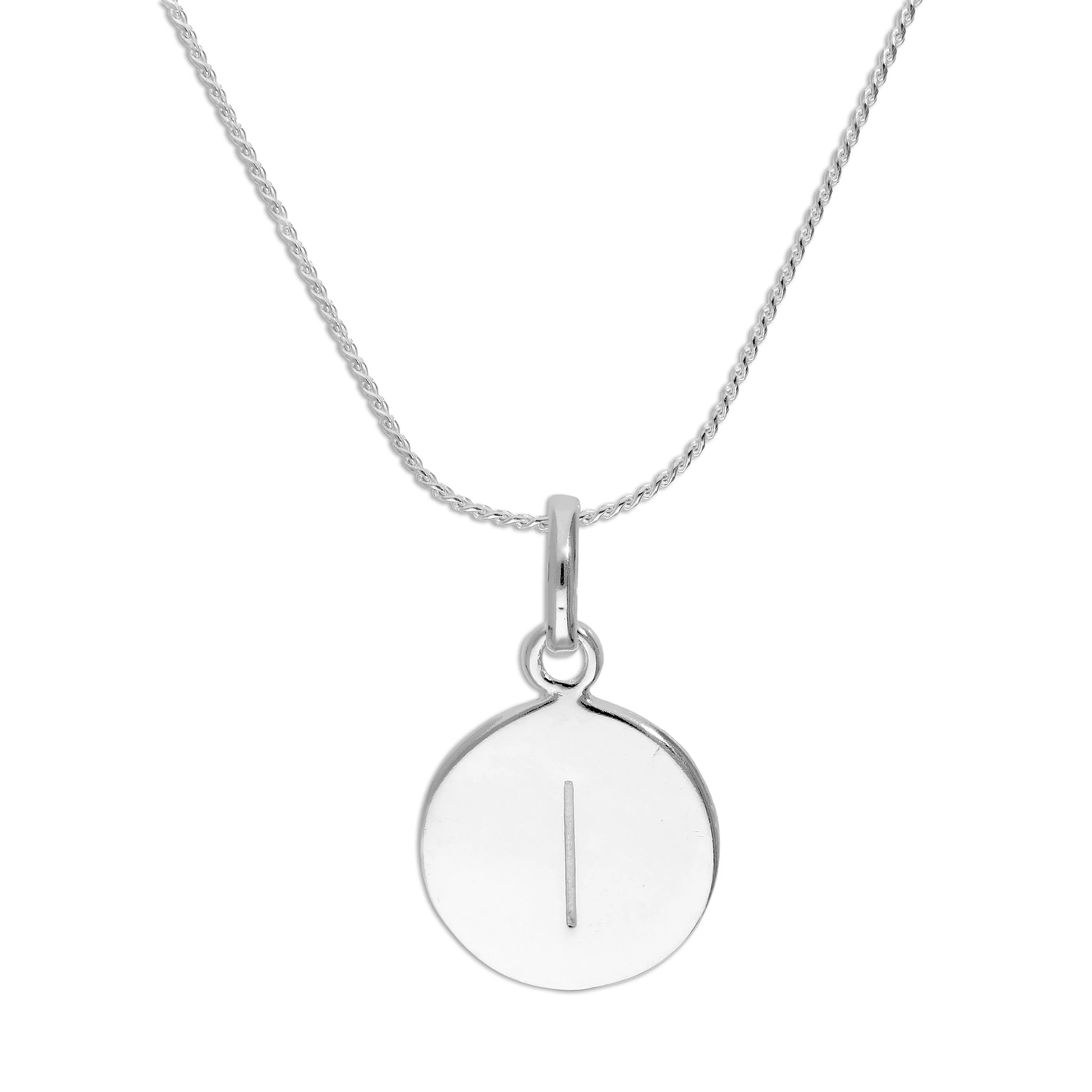 Sterling Silver Black Filled Initial Letter Necklace A - Z 16 - 22 Inches - Image 25