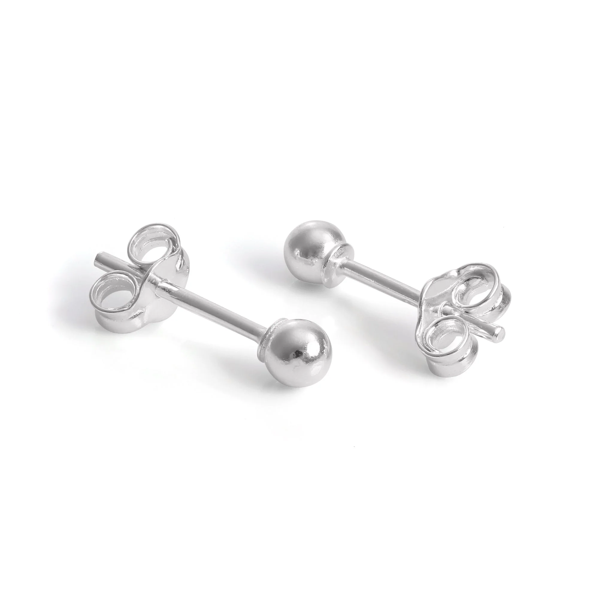 Sterling Silver Capped Ball Stud Earrings 2mm - 12mm - Image 4