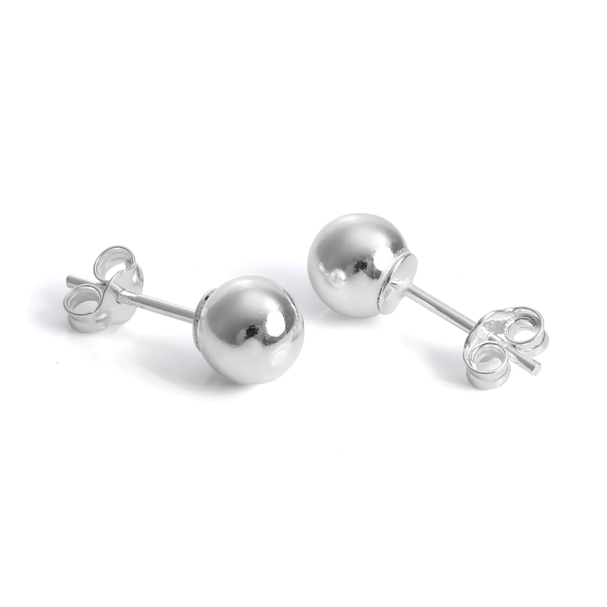 Sterling Silver Capped Ball Stud Earrings 2mm - 12mm - Image 8