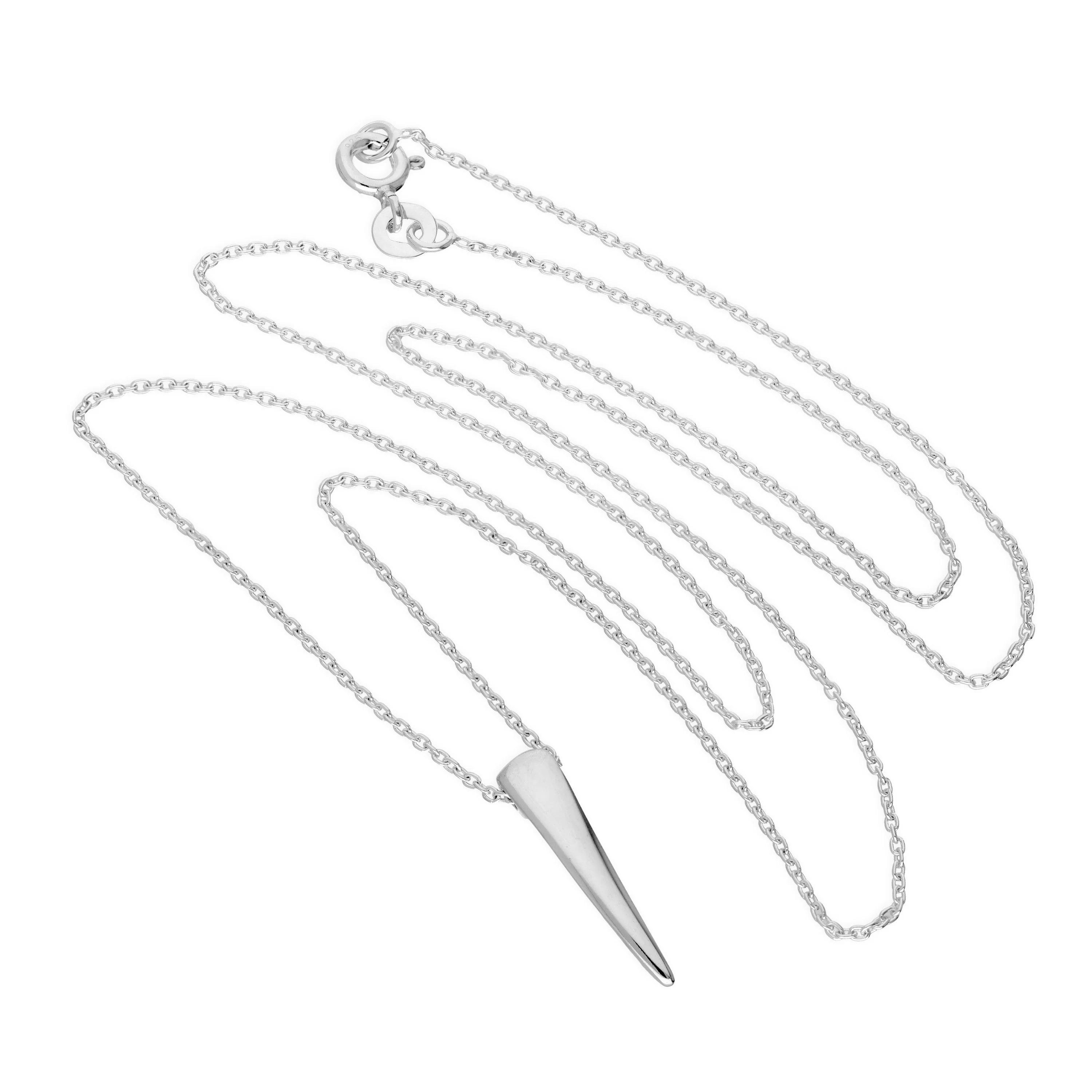 Sterling Silver Claw Necklace on 22 Inch Chain - Image 2