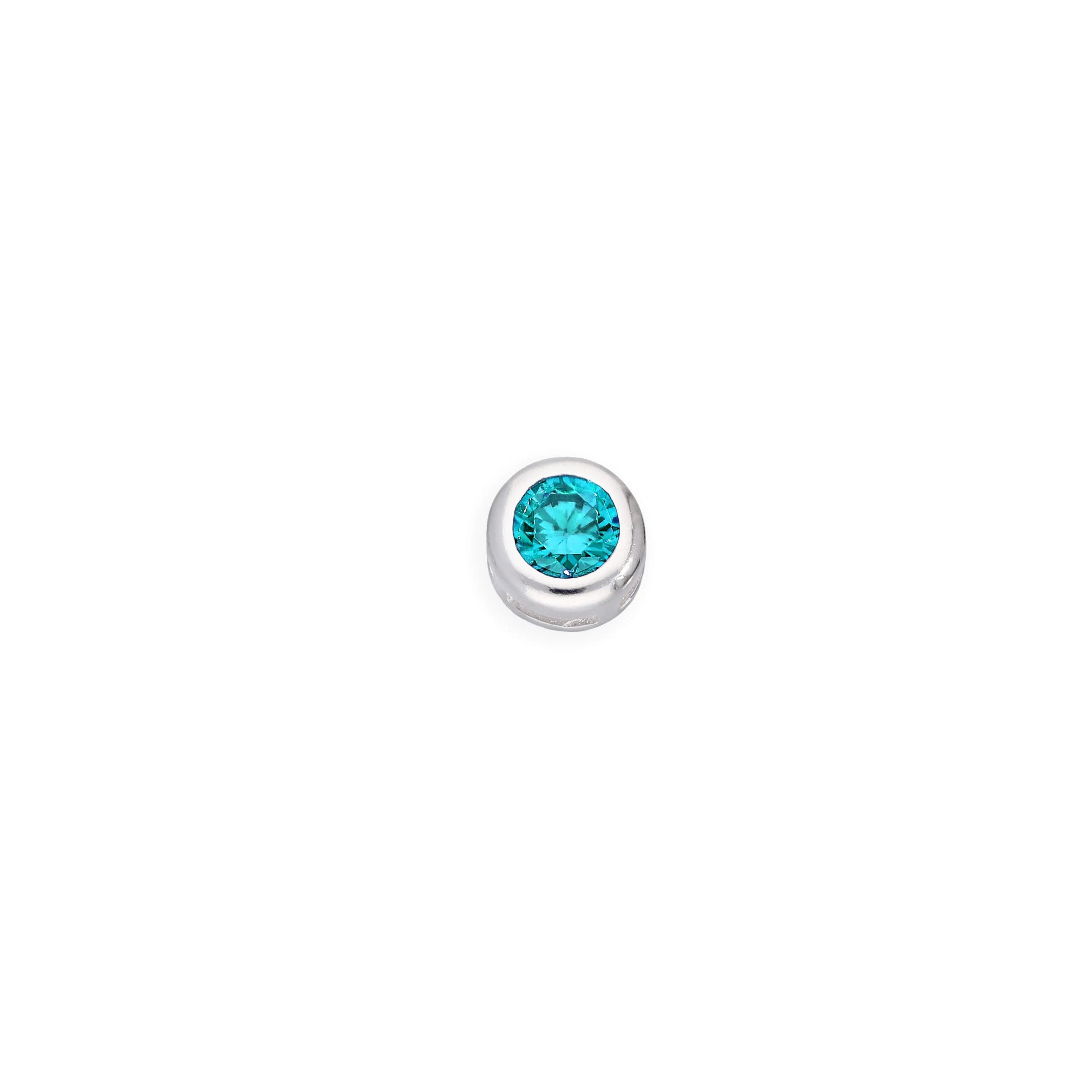 Sterling Silver & CZ Crystal Floating Birthstone Charms - Image 13