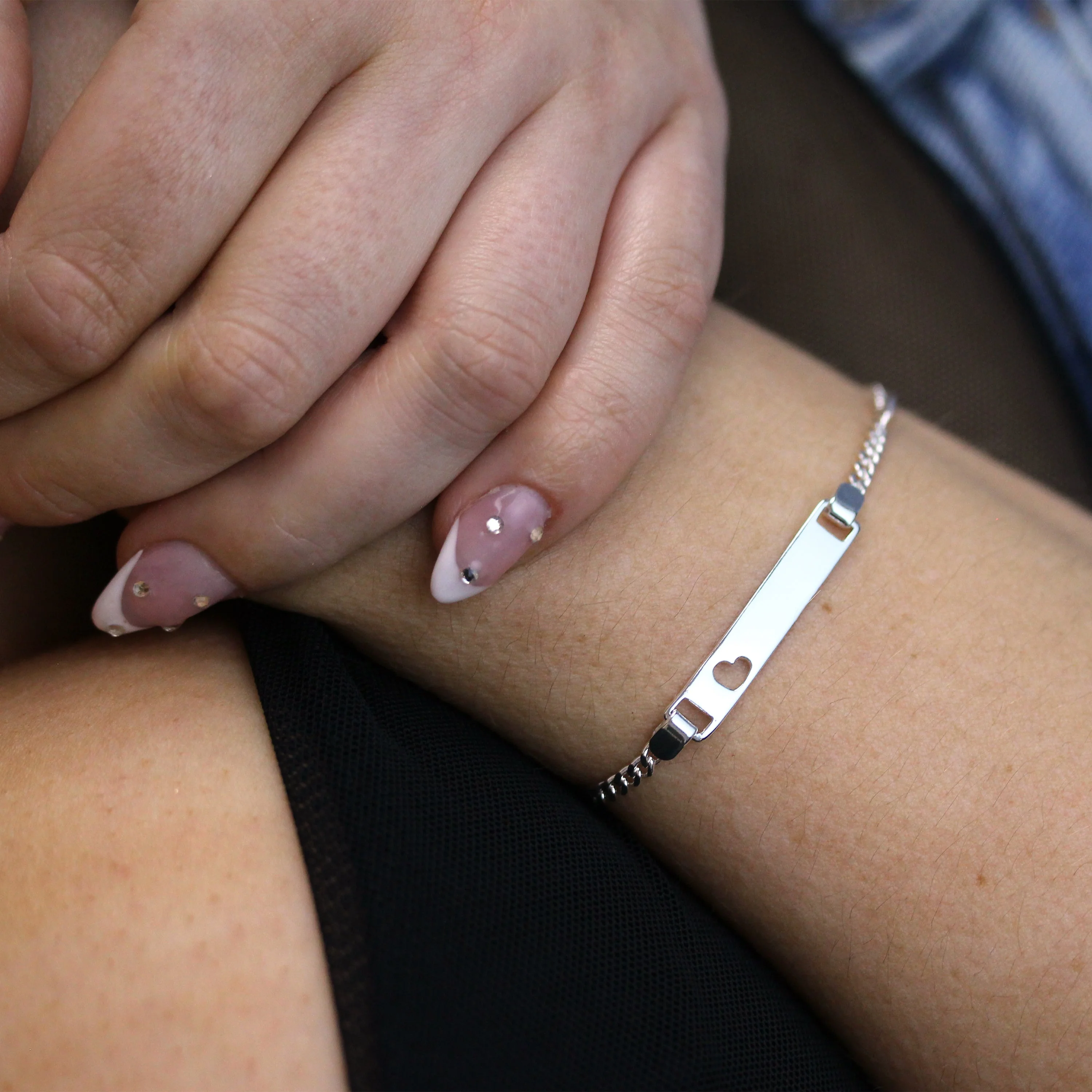 Sterling Silver Engravable ID Bracelet 5.5 Inches 6 Inches 7.5 Inches 8 Inches - Image 2