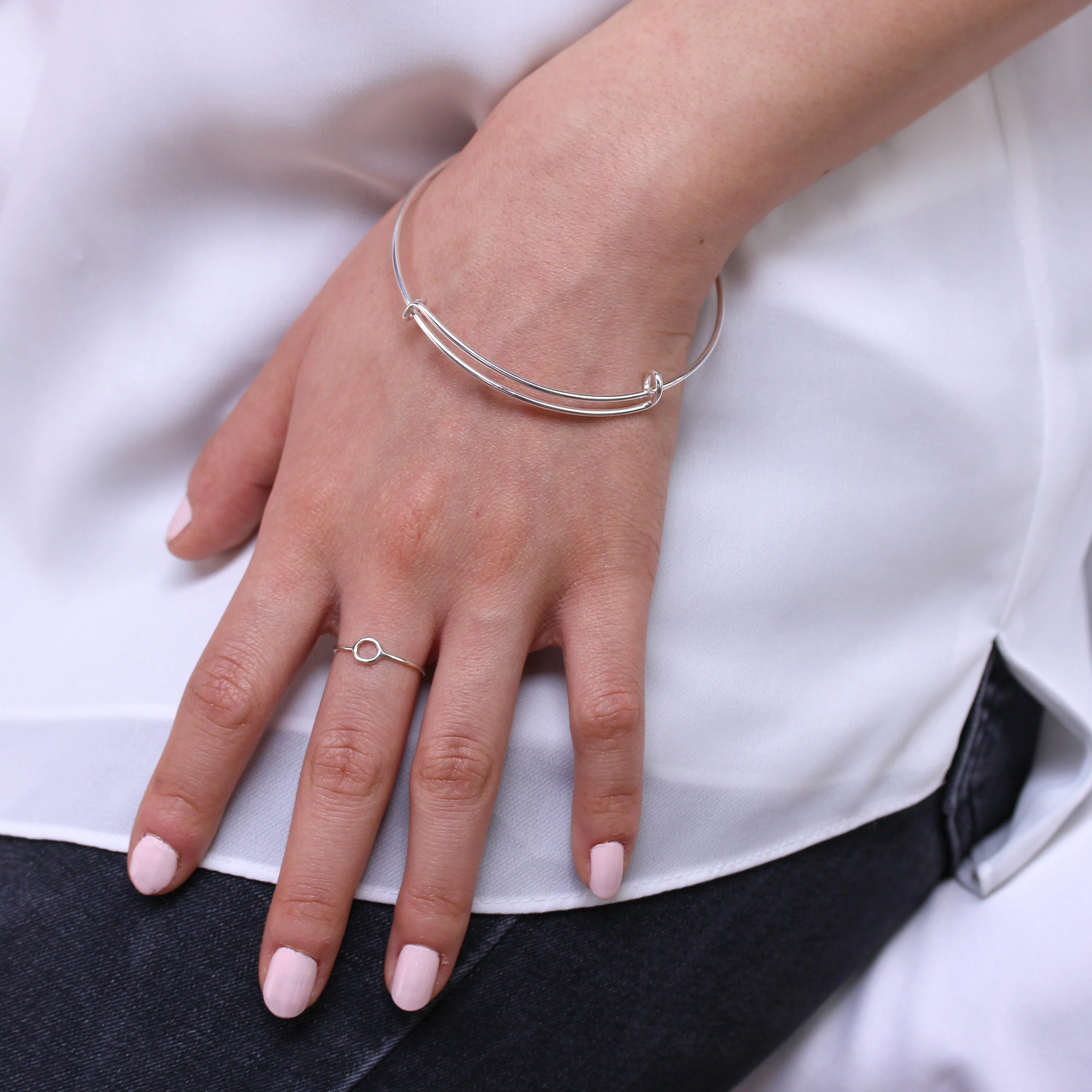 Sterling Silver Expandable Bangle - Image 2