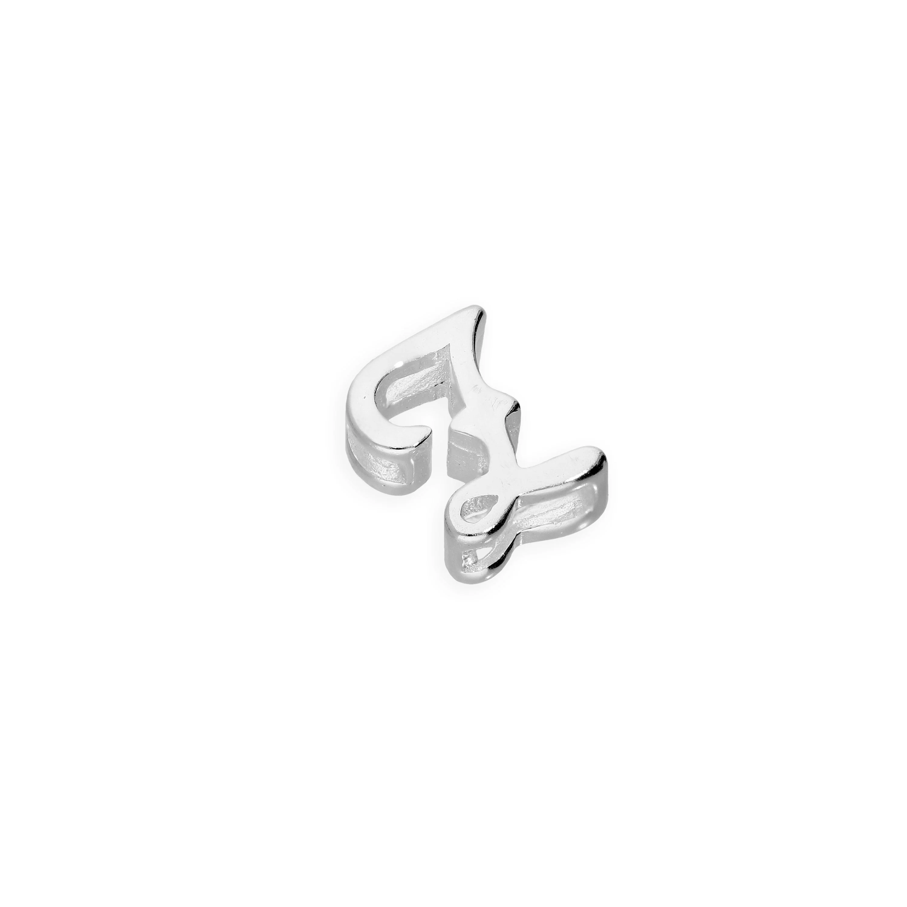 Sterling Silver Floating Fancy Calligraphy Script Letter Charms A - Z - Image 14