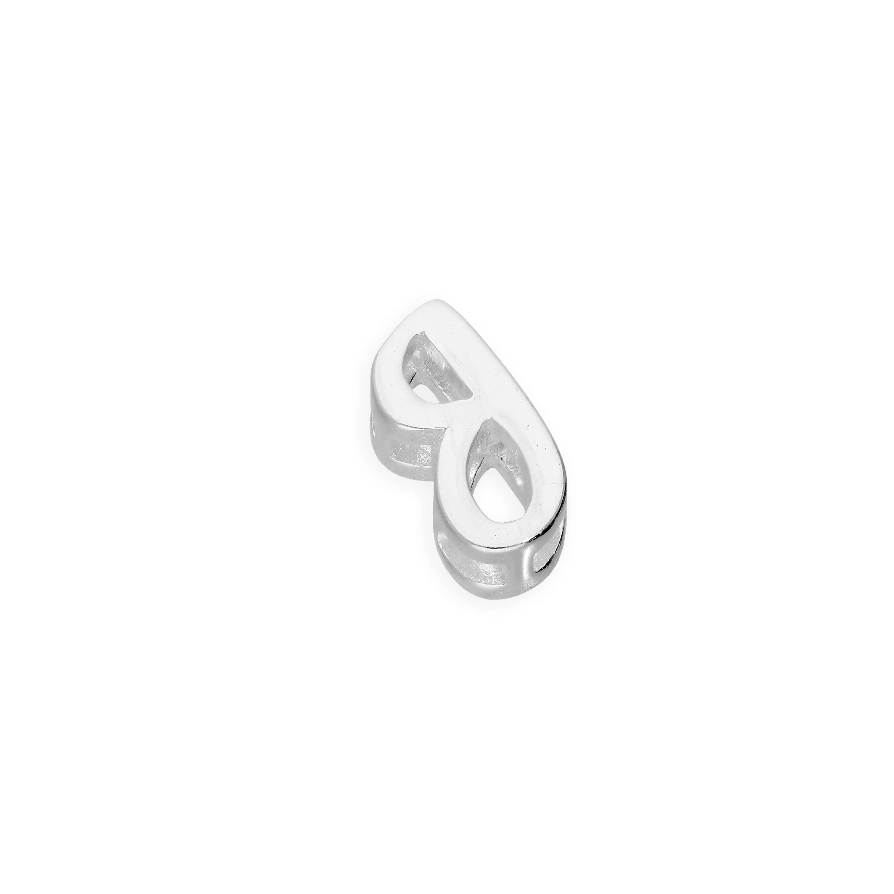 Sterling Silver Floating Fancy Calligraphy Script Letter Charms A - Z - Image 22