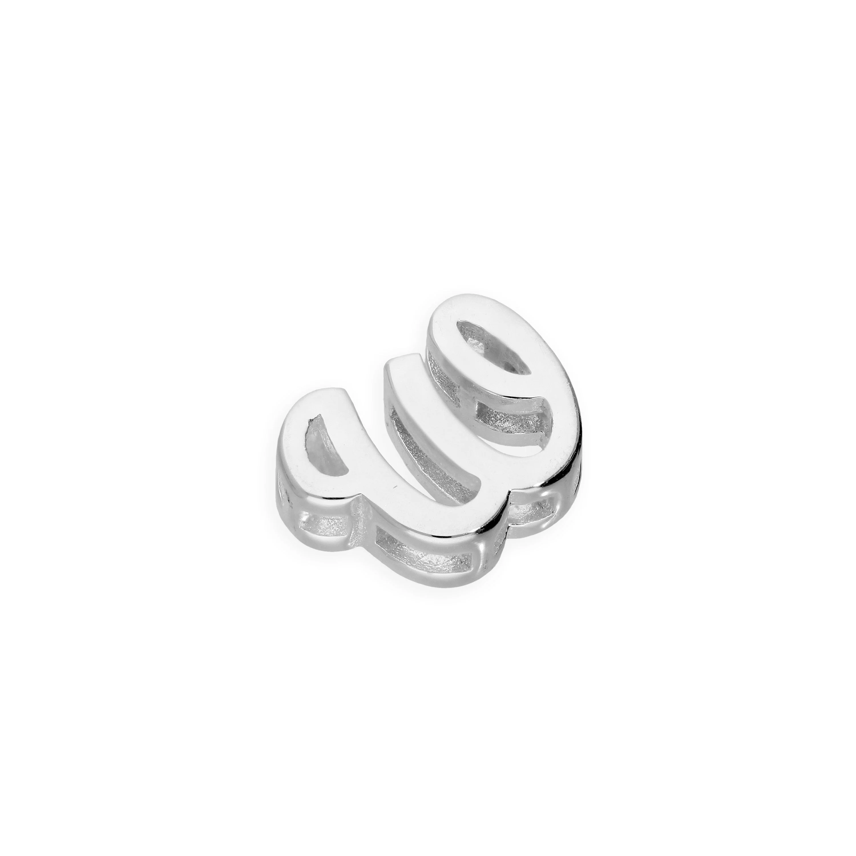 Sterling Silver Floating Fancy Calligraphy Script Letter Charms A - Z - Image 6