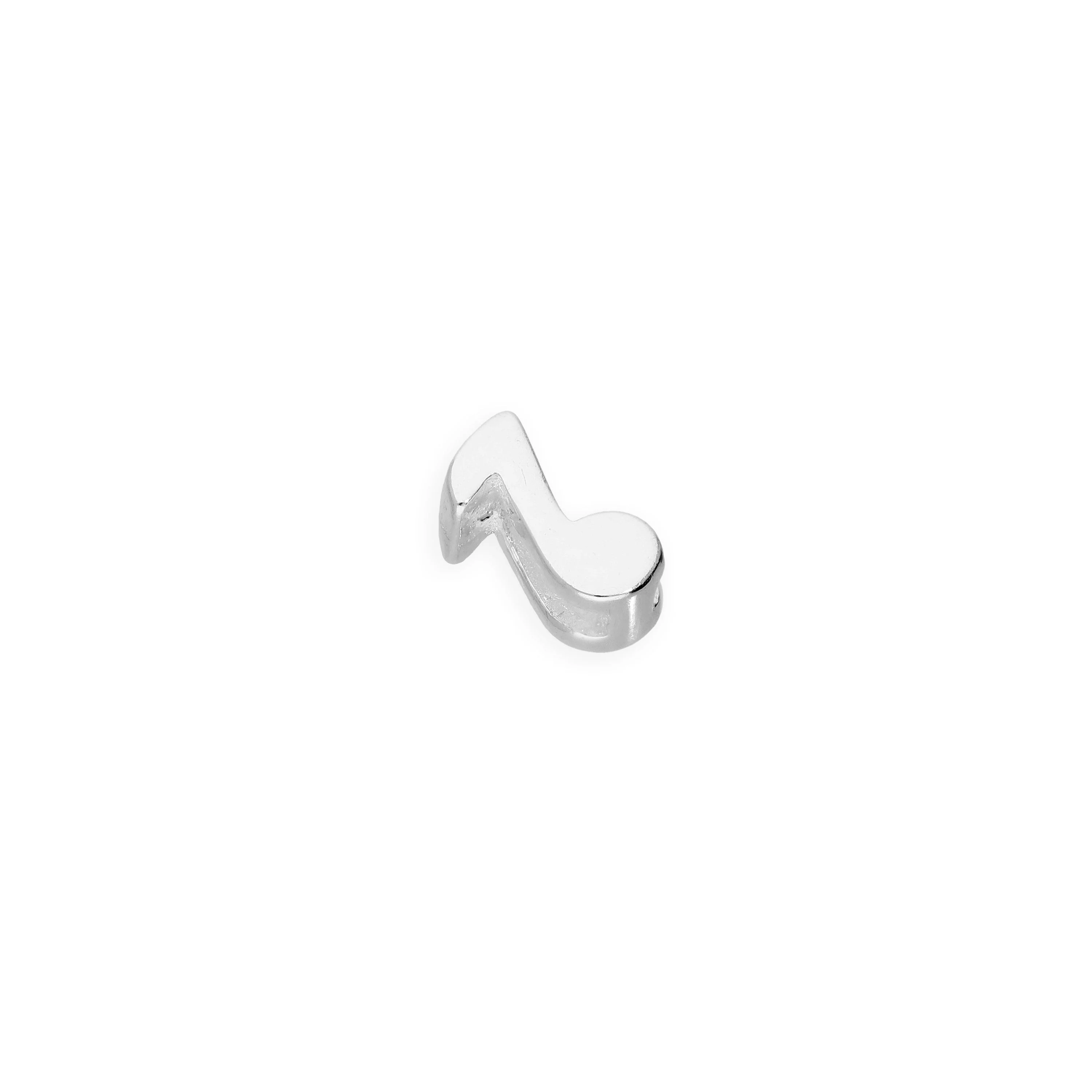 Sterling Silver Floating Quaver Music Note Charm - Image 2