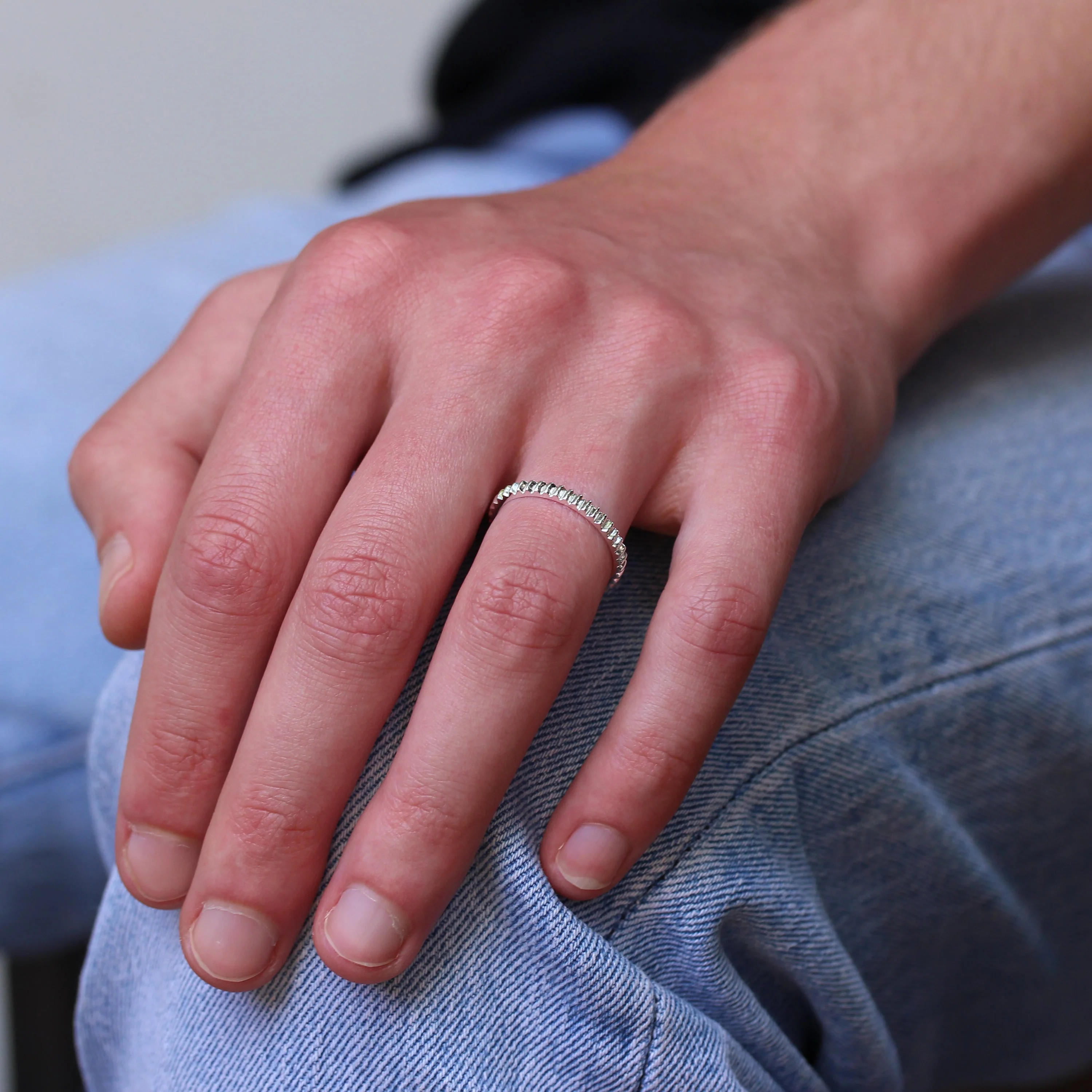 Sterling Silver Gear Cog Ring - Image 2