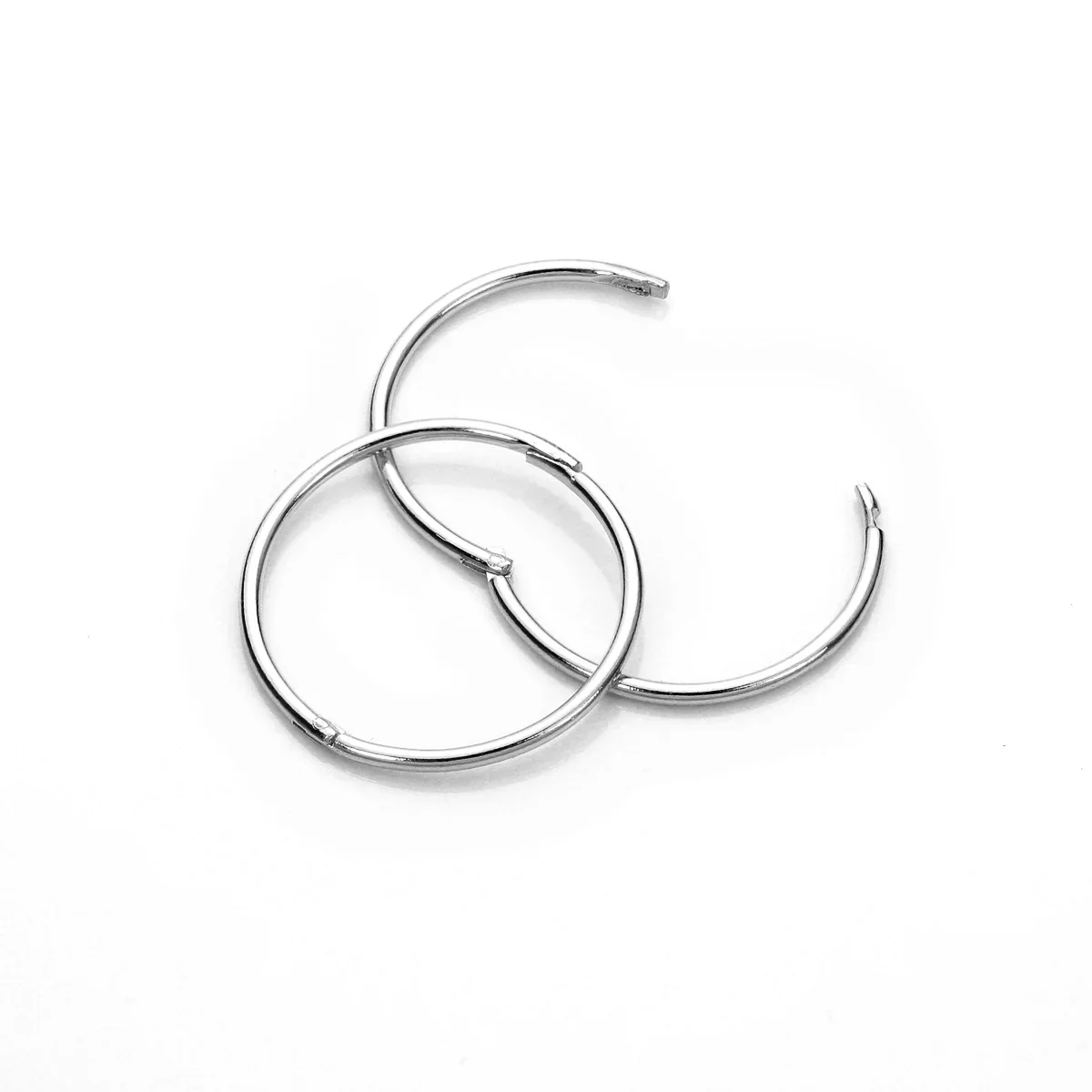 Sterling Silver Hinged Hoop Earrings - Image 3