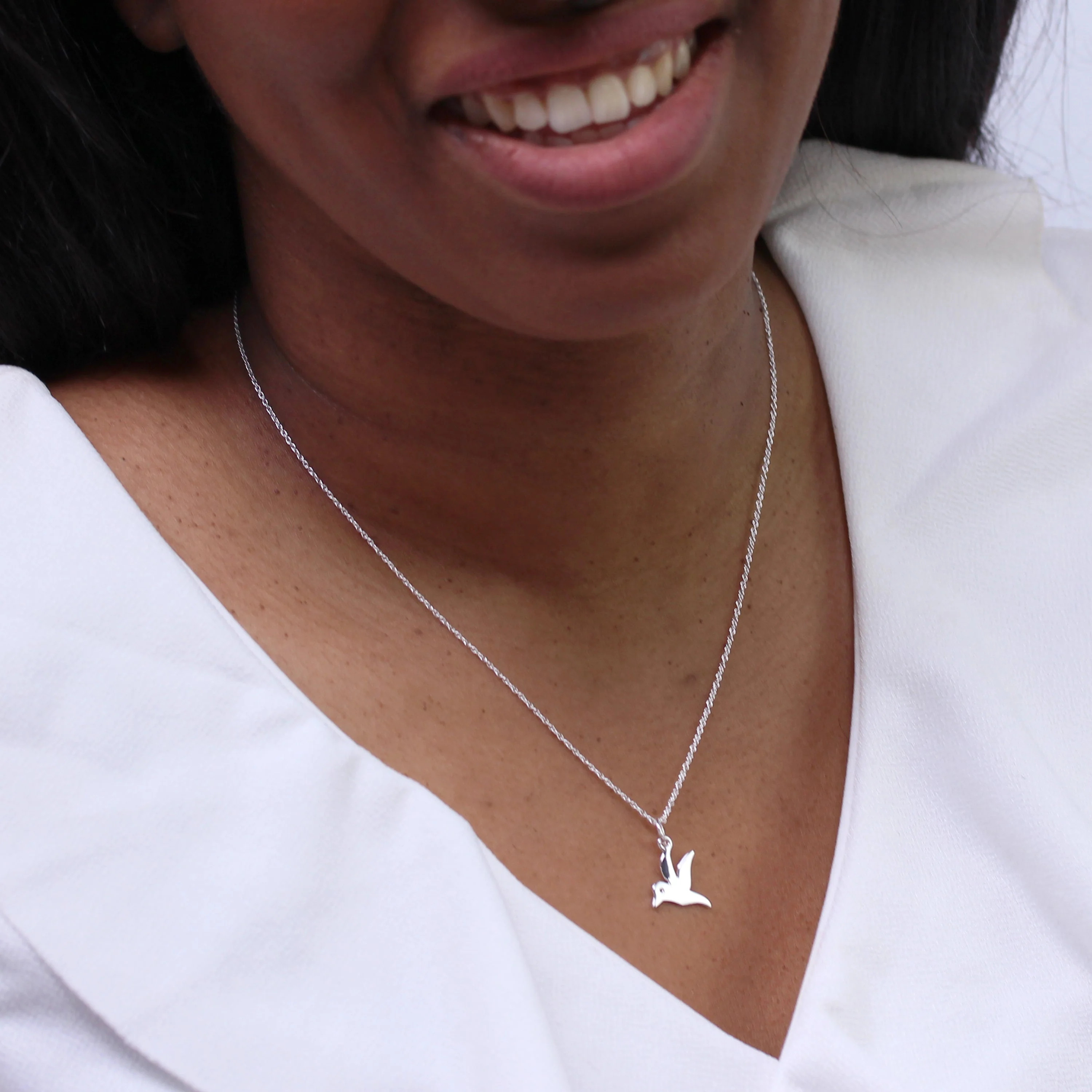 Sterling Silver Hummingbird Pendant - Image 2