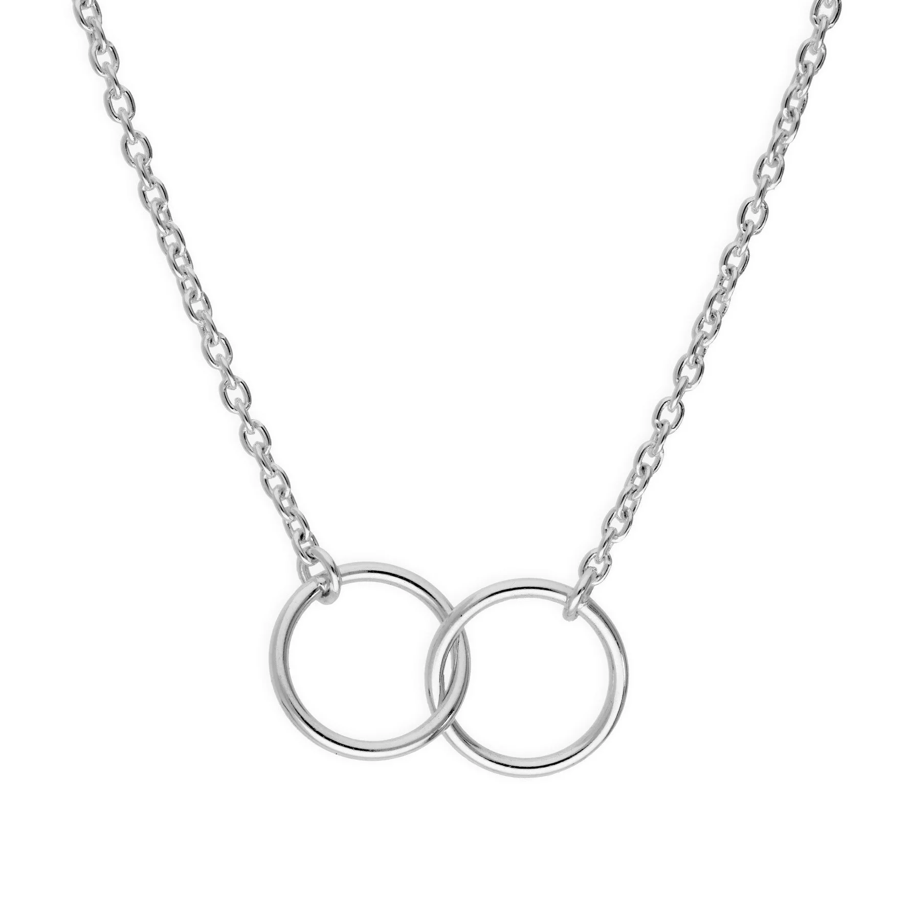Sterling Silver Infinity Karma Circle Necklace & Bracelet Set - Image 2
