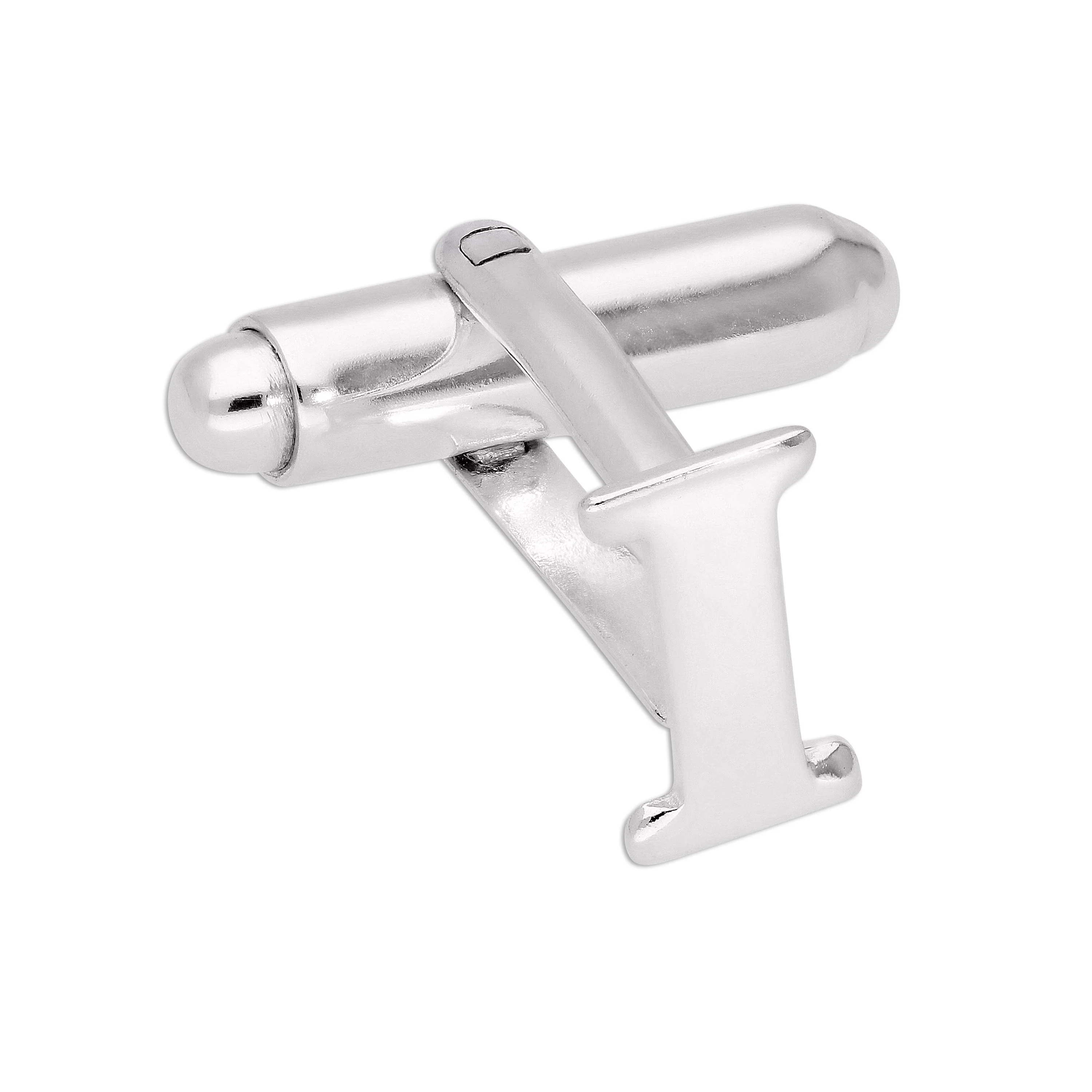 Sterling Silver Letter Swivel Back Cufflink A - Z - Image 16