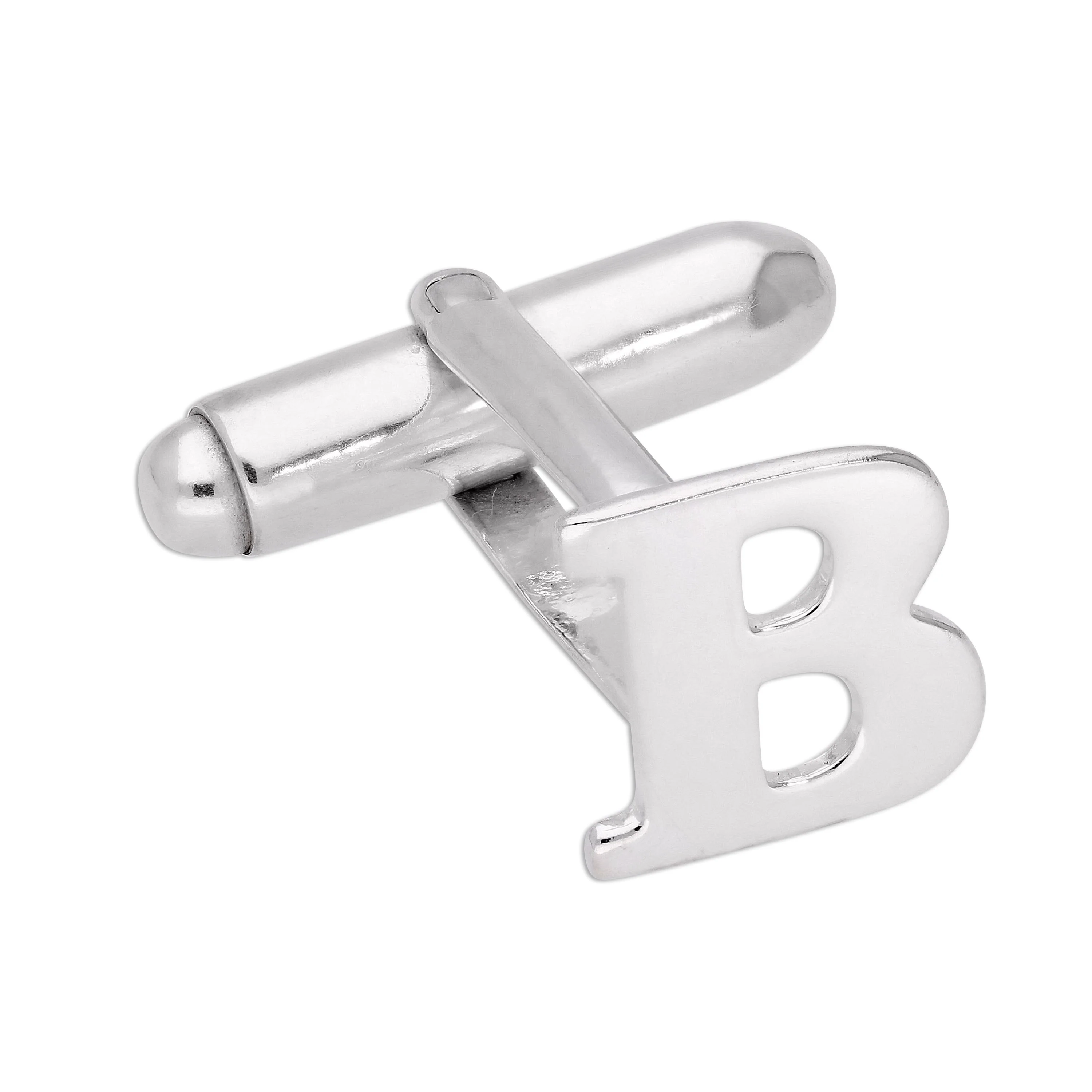 Sterling Silver Letter Swivel Back Cufflink A - Z - Image 19