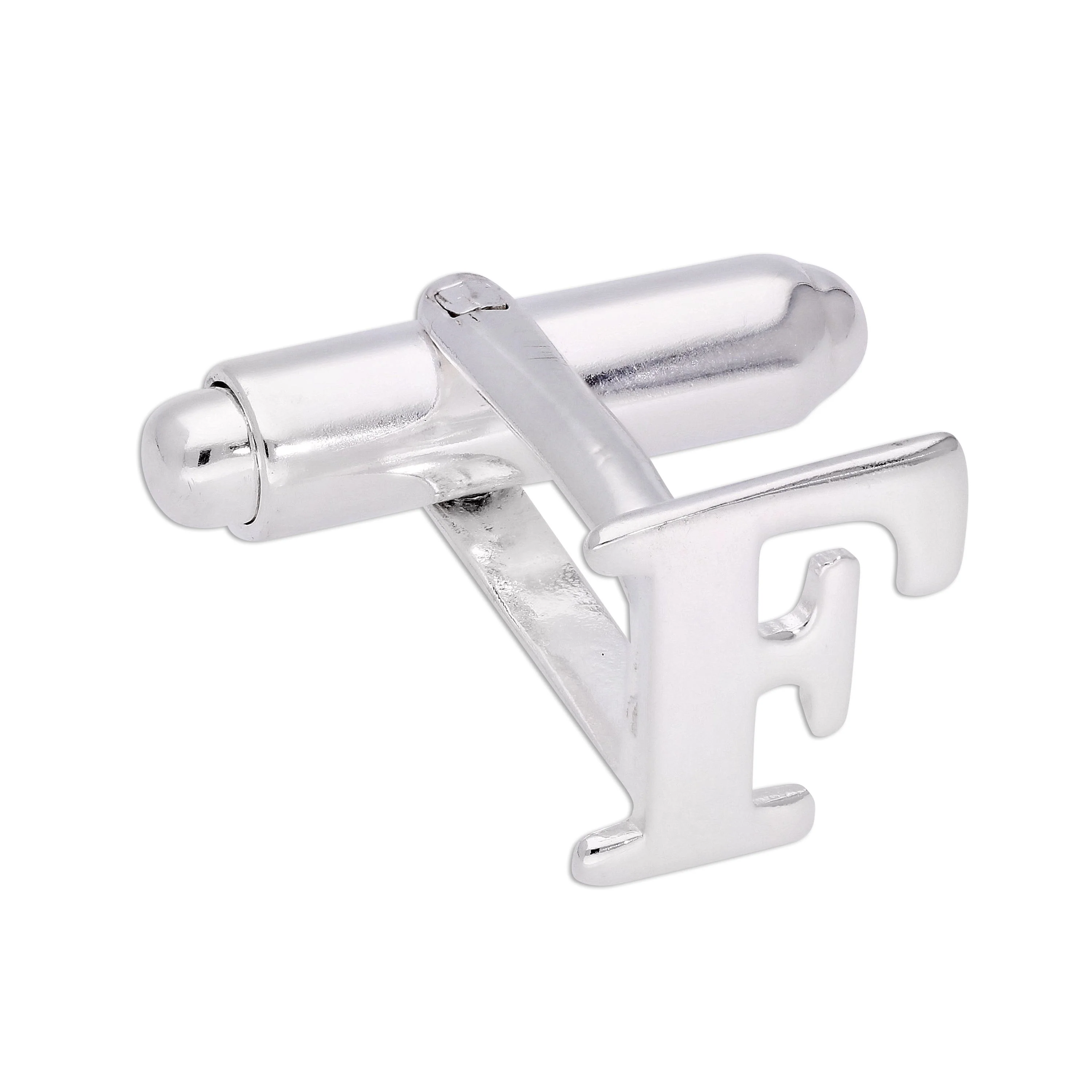 Sterling Silver Letter Swivel Back Cufflink A - Z - Image 21