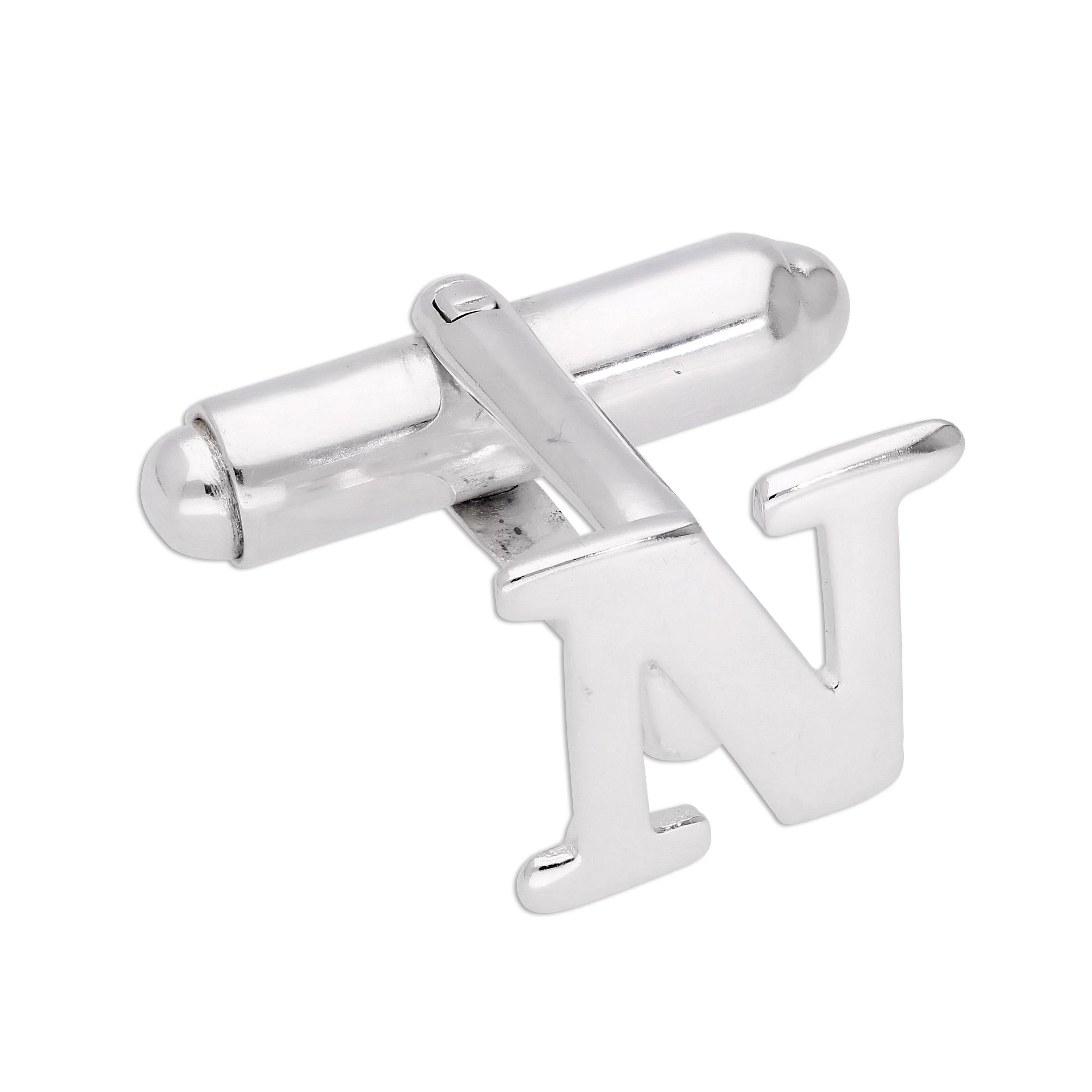 Sterling Silver Letter Swivel Back Cufflink A - Z - Image 5