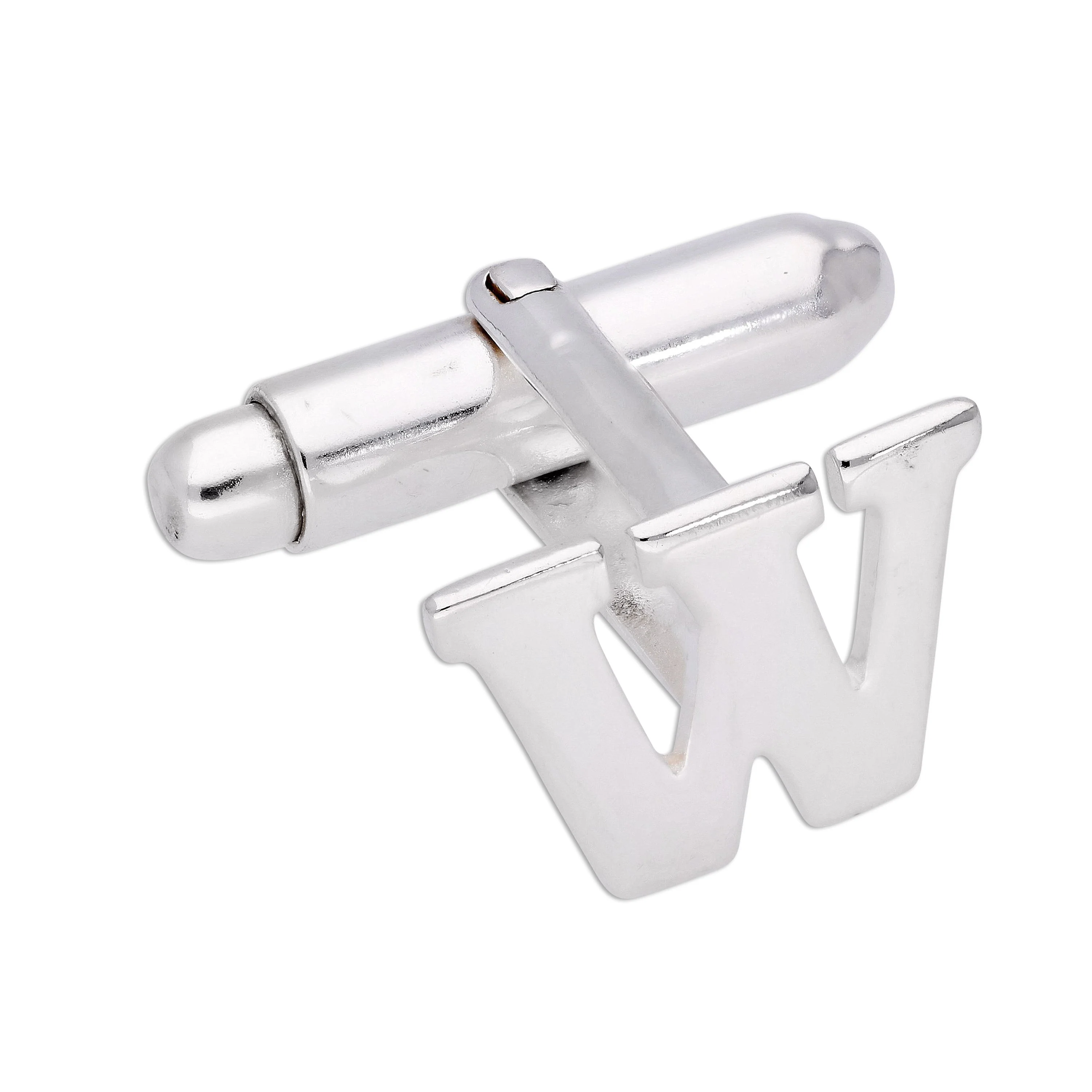 Sterling Silver Letter Swivel Back Cufflink A - Z - Image 6