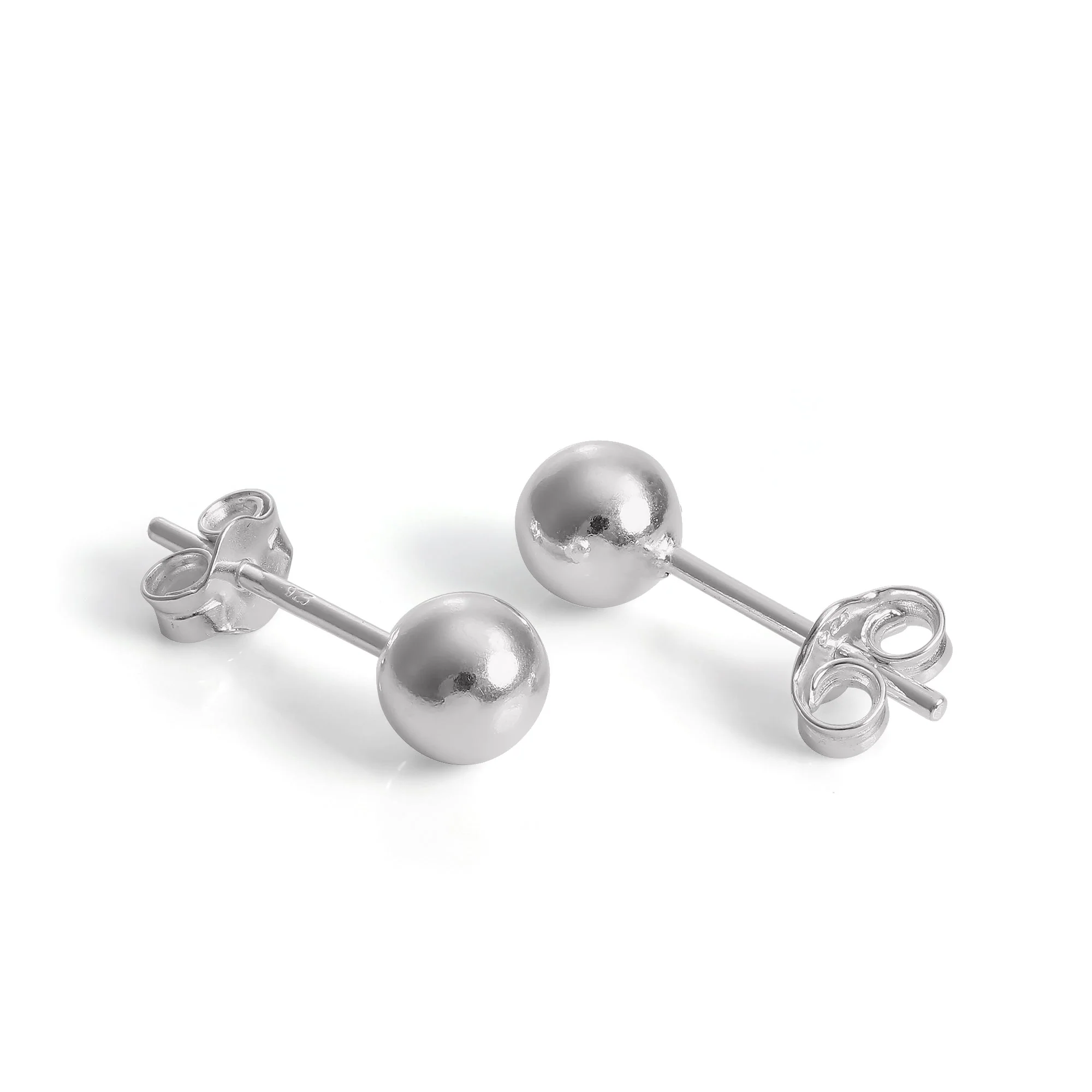 Sterling Silver Lightweight Ball Stud Earrings 1mm - 12mm - Image 5