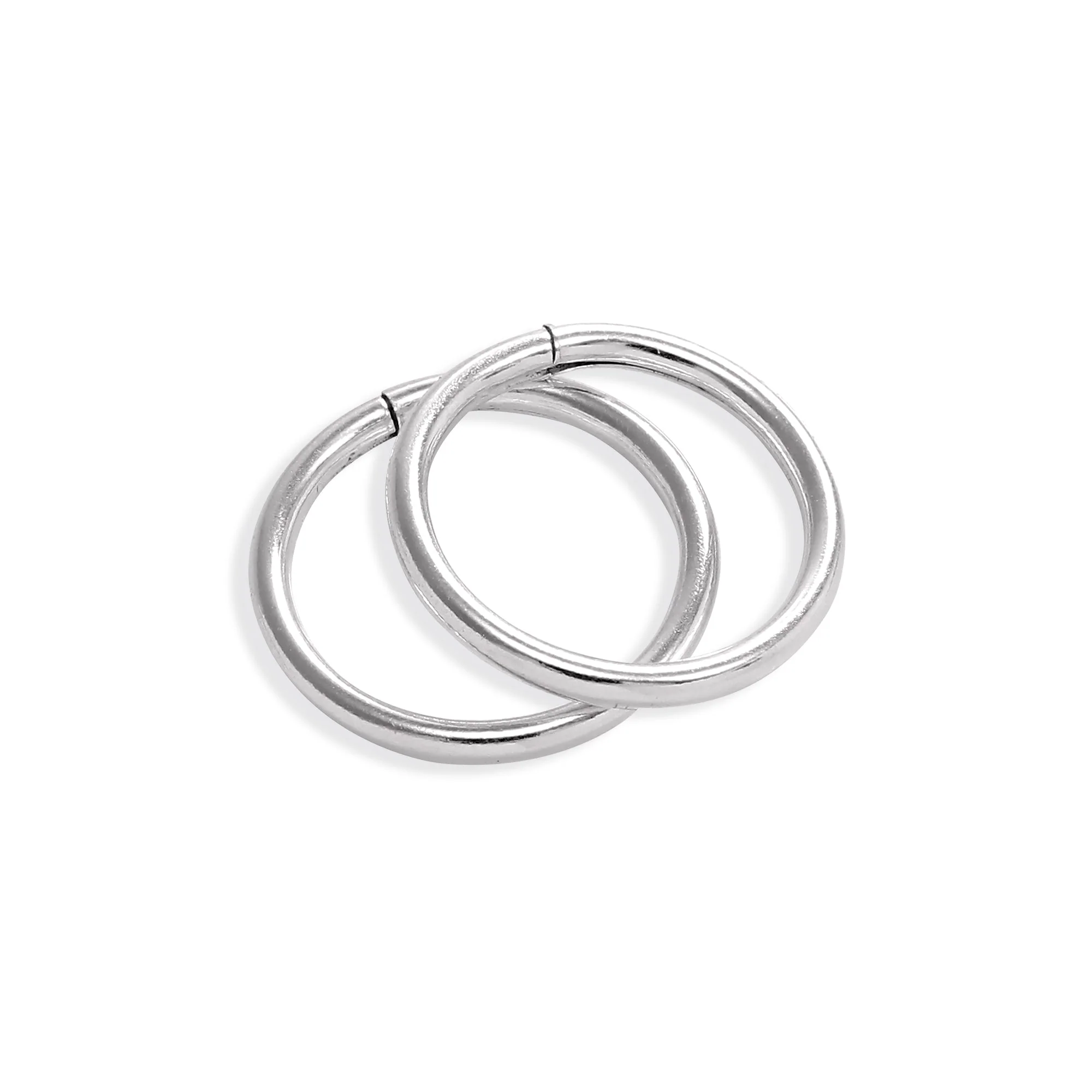 Sterling Silver Lightweight Sleeper Hoop Earrings 8mm - 22mm - Image 4