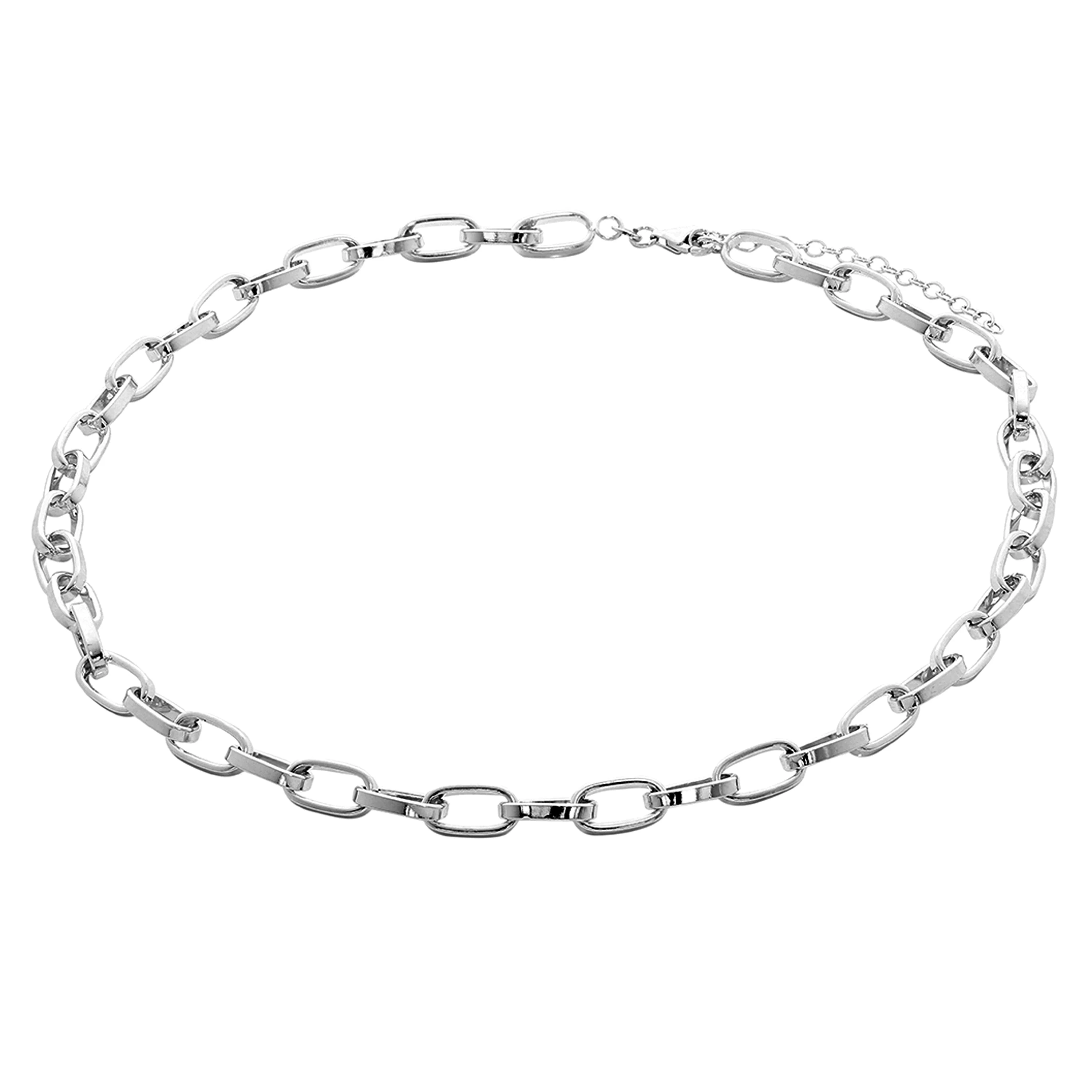 Sterling Silver Link Chain Adjustable Necklace 16 - 18 Inches - Image 5