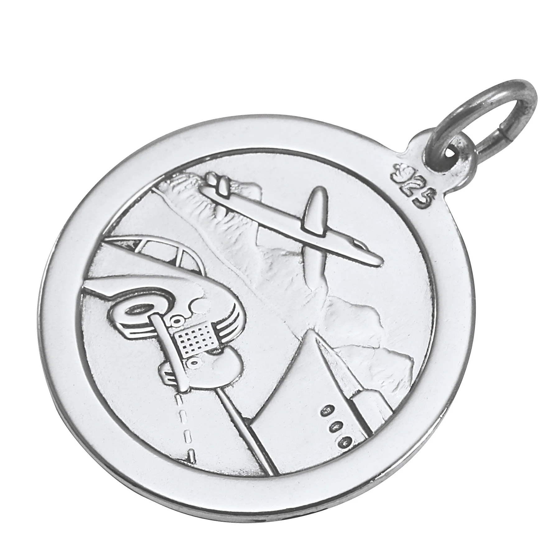Sterling Silver St Christopher Pendant - Polished or Matt - Image 2