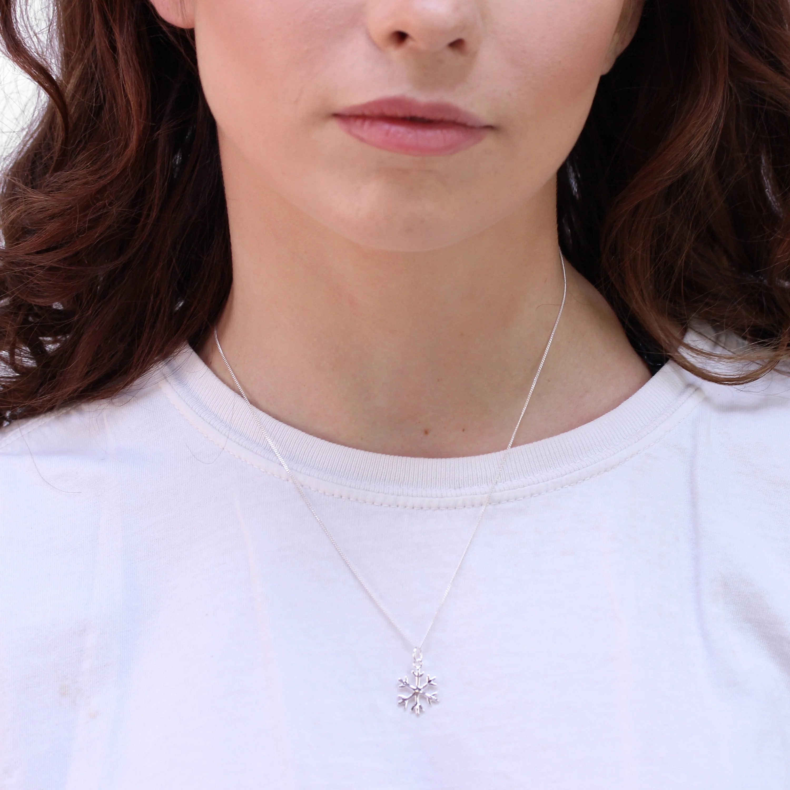 Sterling Silver Winter Snowflake Necklace - Image 2
